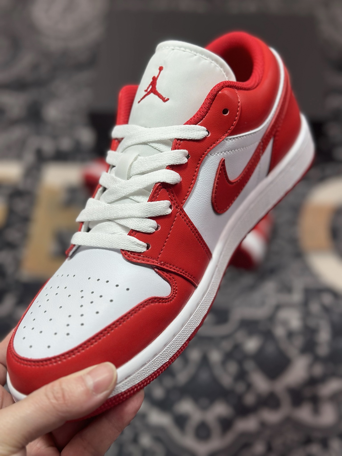 A6200  Air Jordan 1 Low 白红  553558-166