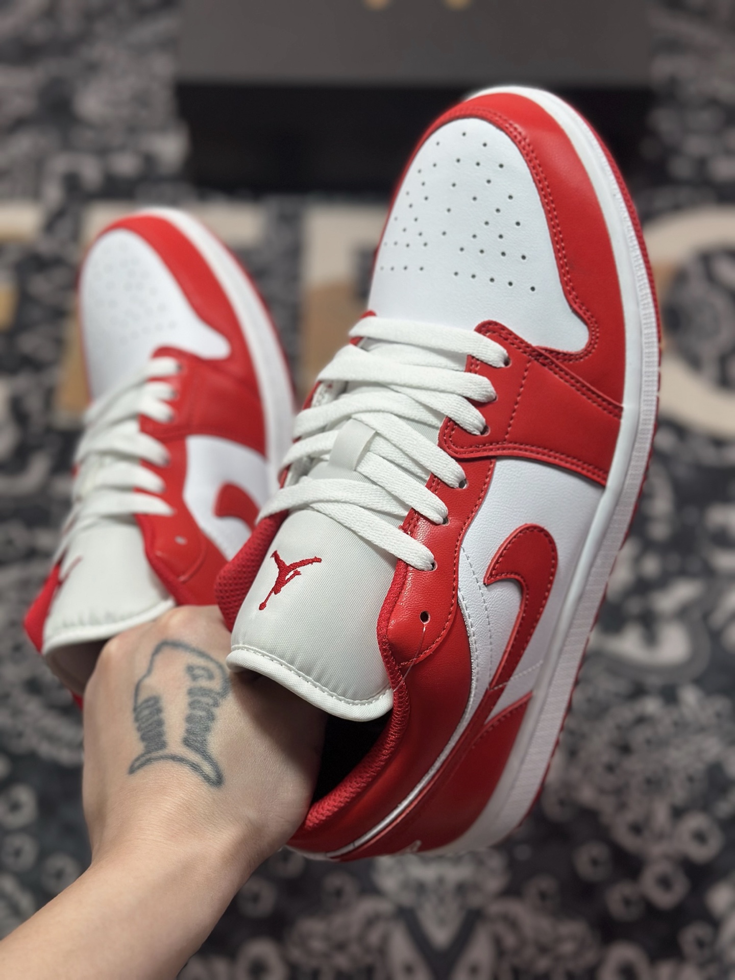 A6200  Air Jordan 1 Low 白红  553558-166