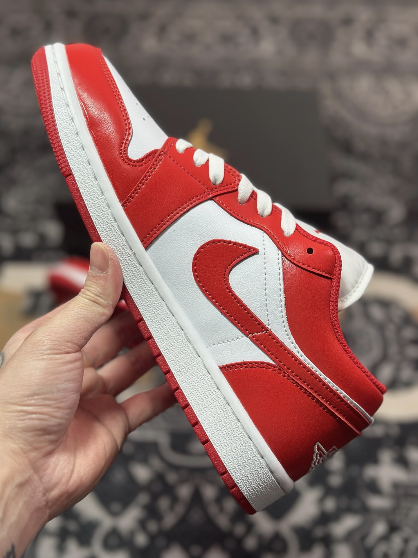 A6200  Air Jordan 1 Low 白红  553558-166