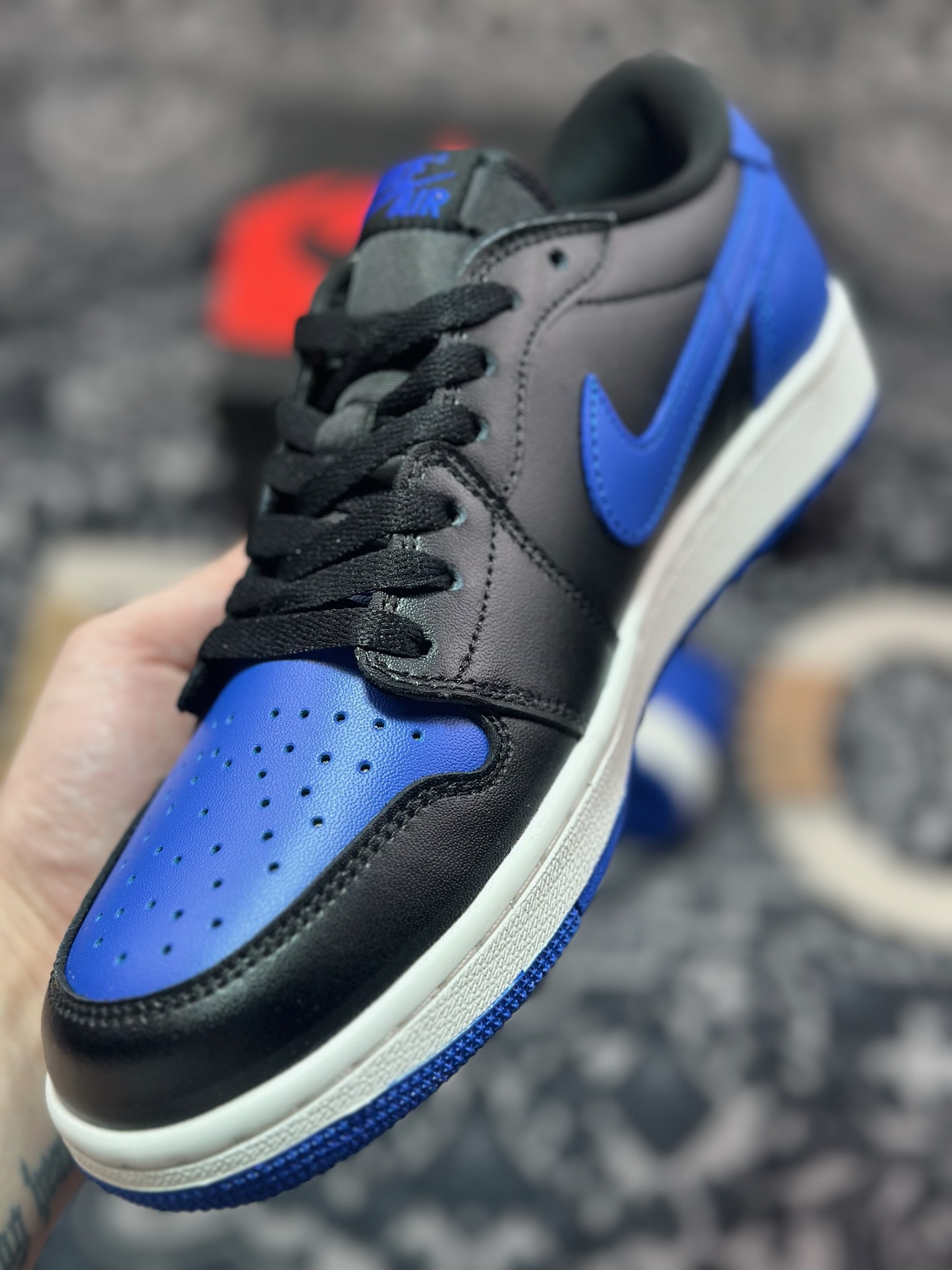 A6200  Air Jordan 1 Low AJ1 乔1低帮休闲板鞋 黑蓝   IB1981-004