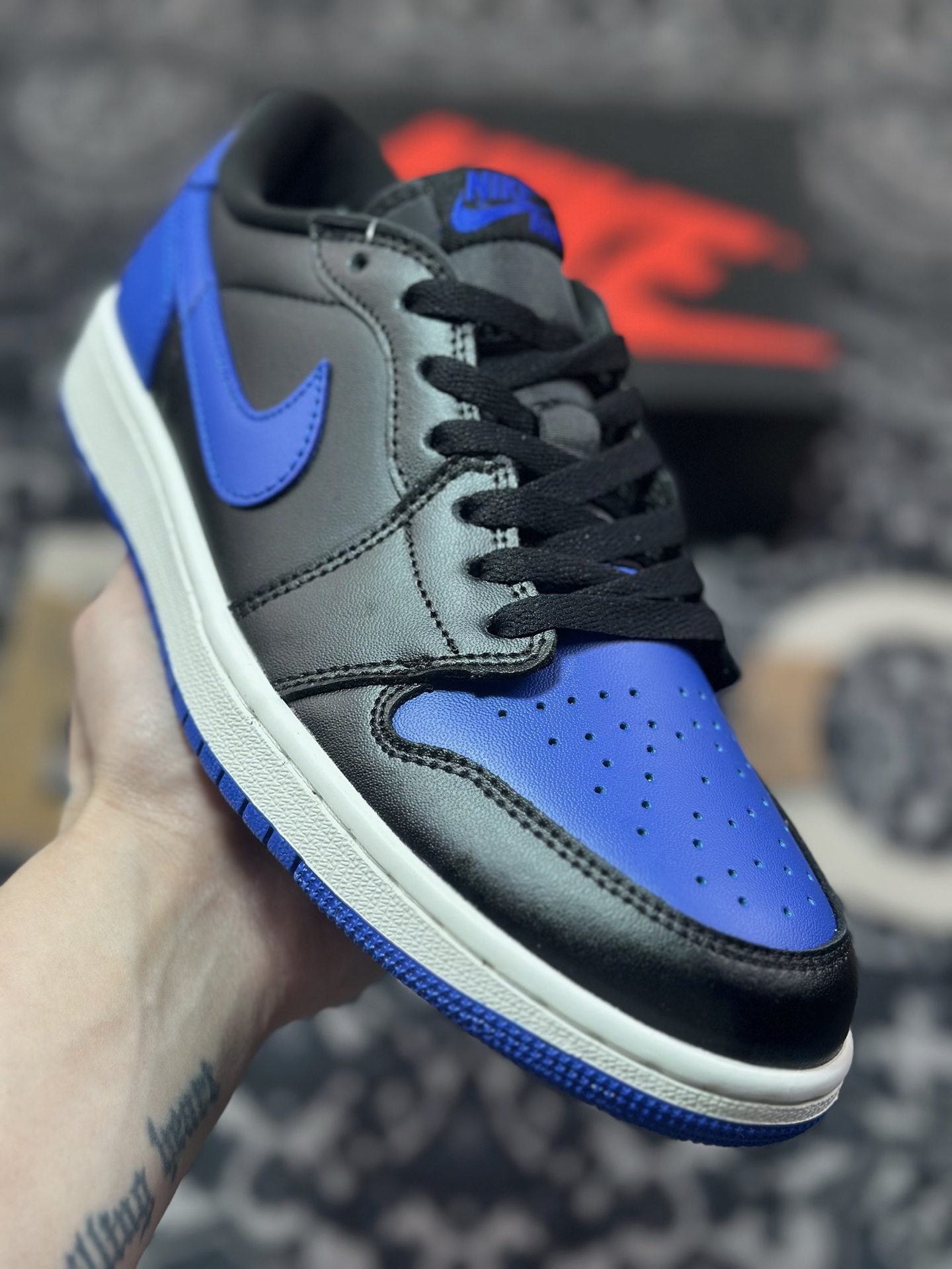 A6200  Air Jordan 1 Low AJ1 乔1低帮休闲板鞋 黑蓝   IB1981-004