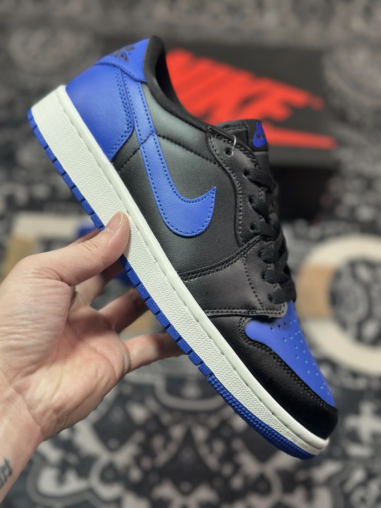 A6200  Air Jordan 1 Low AJ1 乔1低帮休闲板鞋 黑蓝   IB1981-004