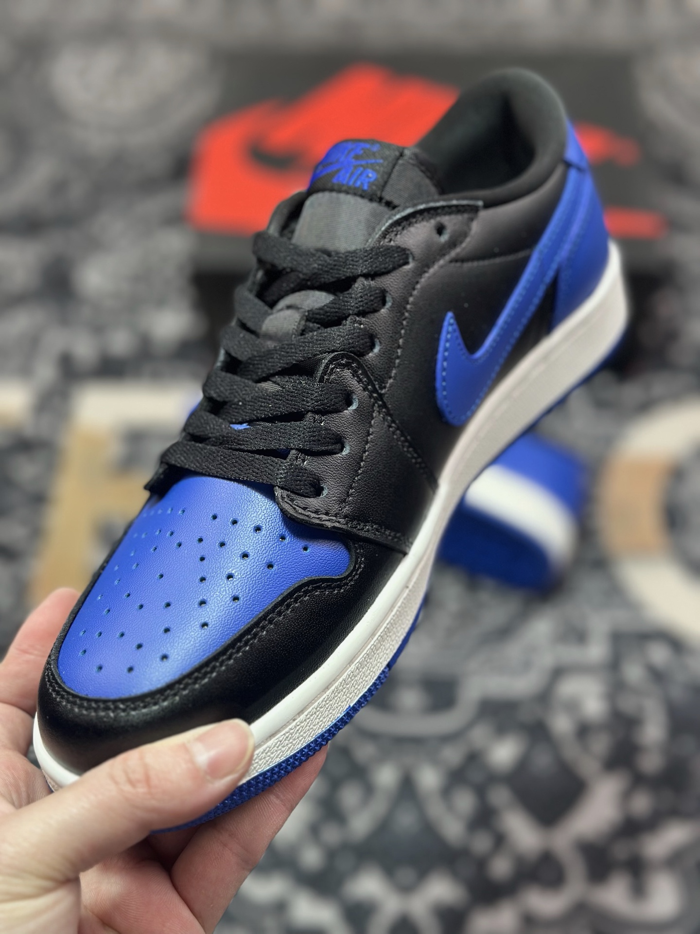 A6200  Air Jordan 1 Low AJ1 乔1低帮休闲板鞋 黑蓝   IB1981-004