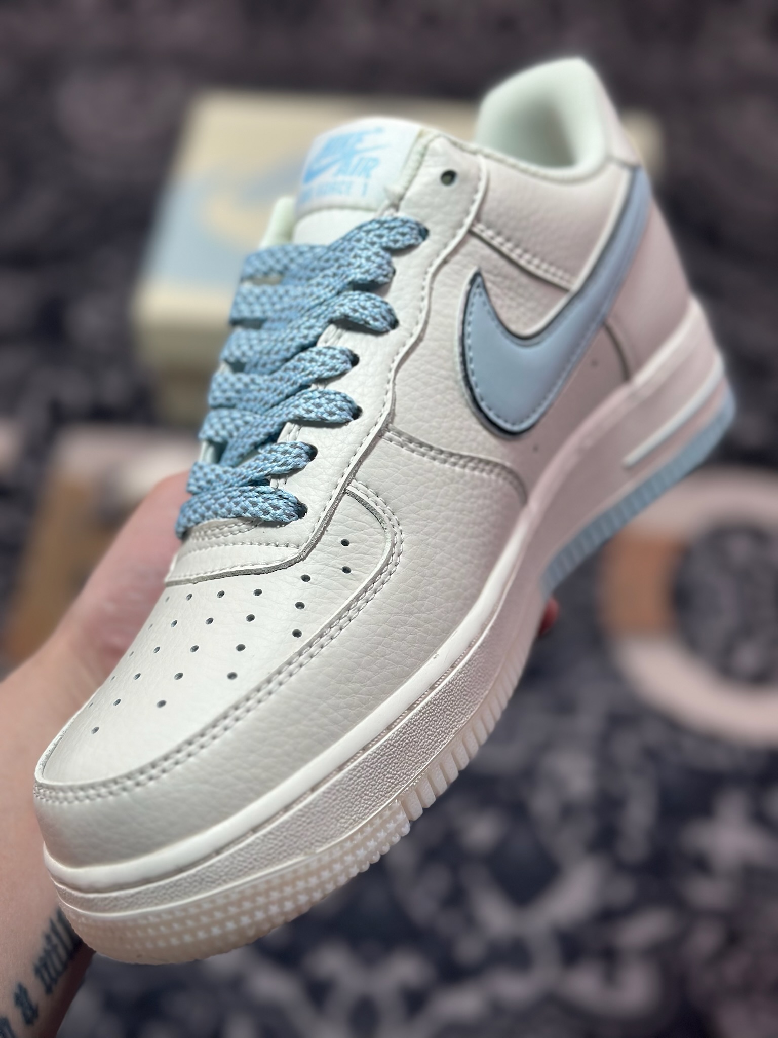 B0220  Air Force 1 '07 Low 蓝白双色   JJ0253-008