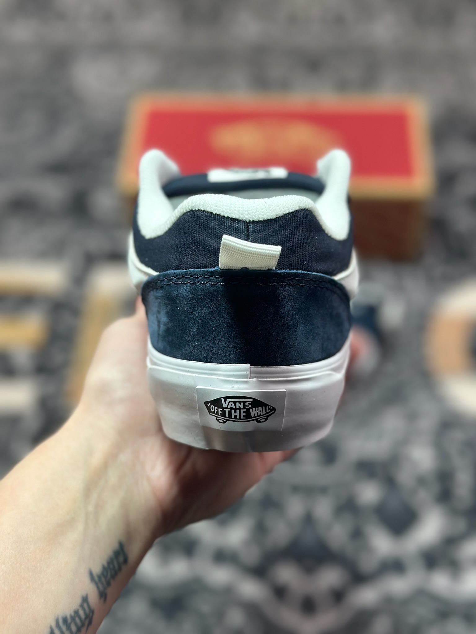 A2140   Vans Knu Skool 藏蓝 肥胖版立体大Logo 加厚鞋舌  低帮复古休闲硫化面包鞋