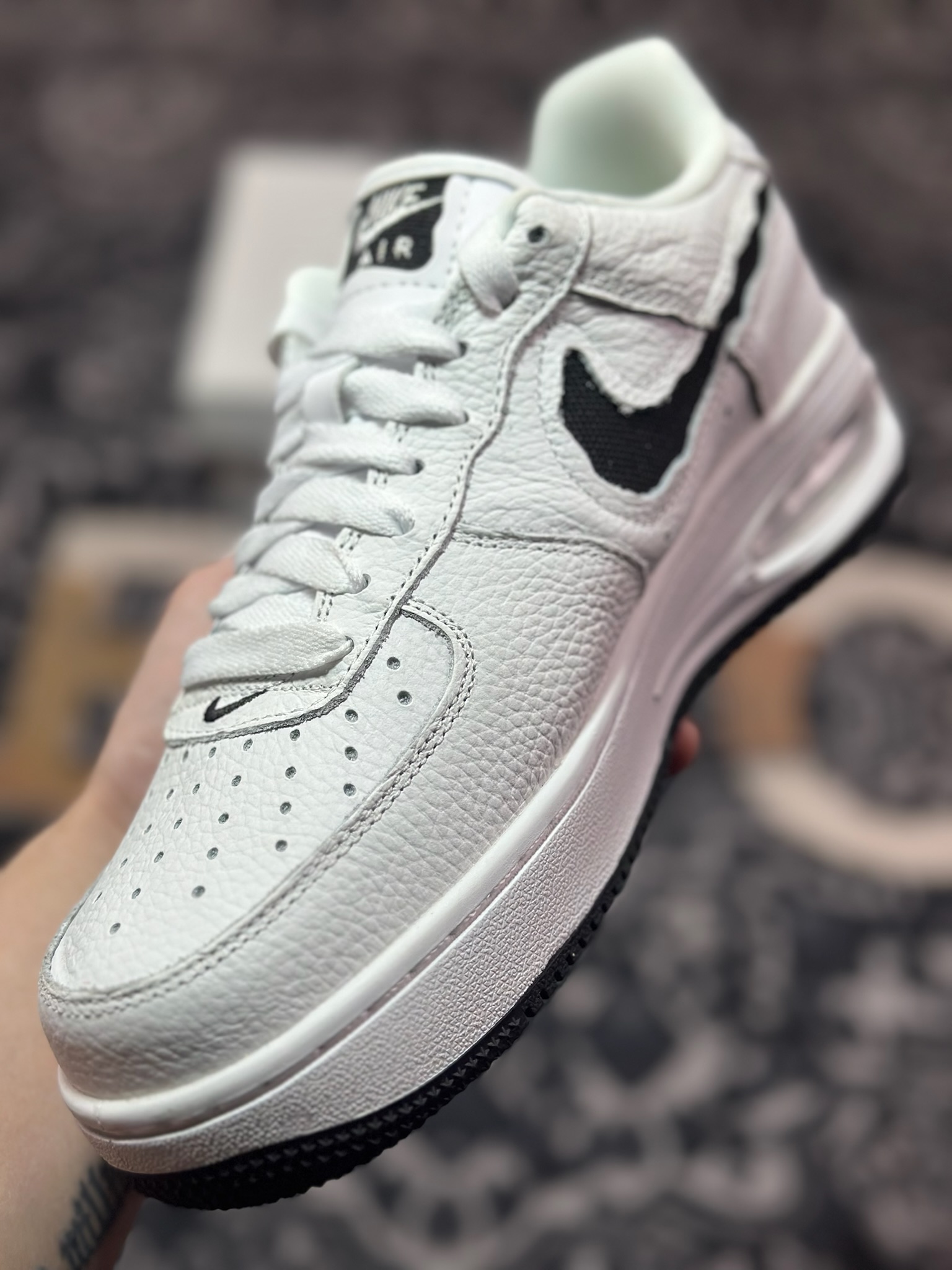 A6200  原装级别Nike Air Force 1 AF1 空军一号/低帮 黑白 气垫款