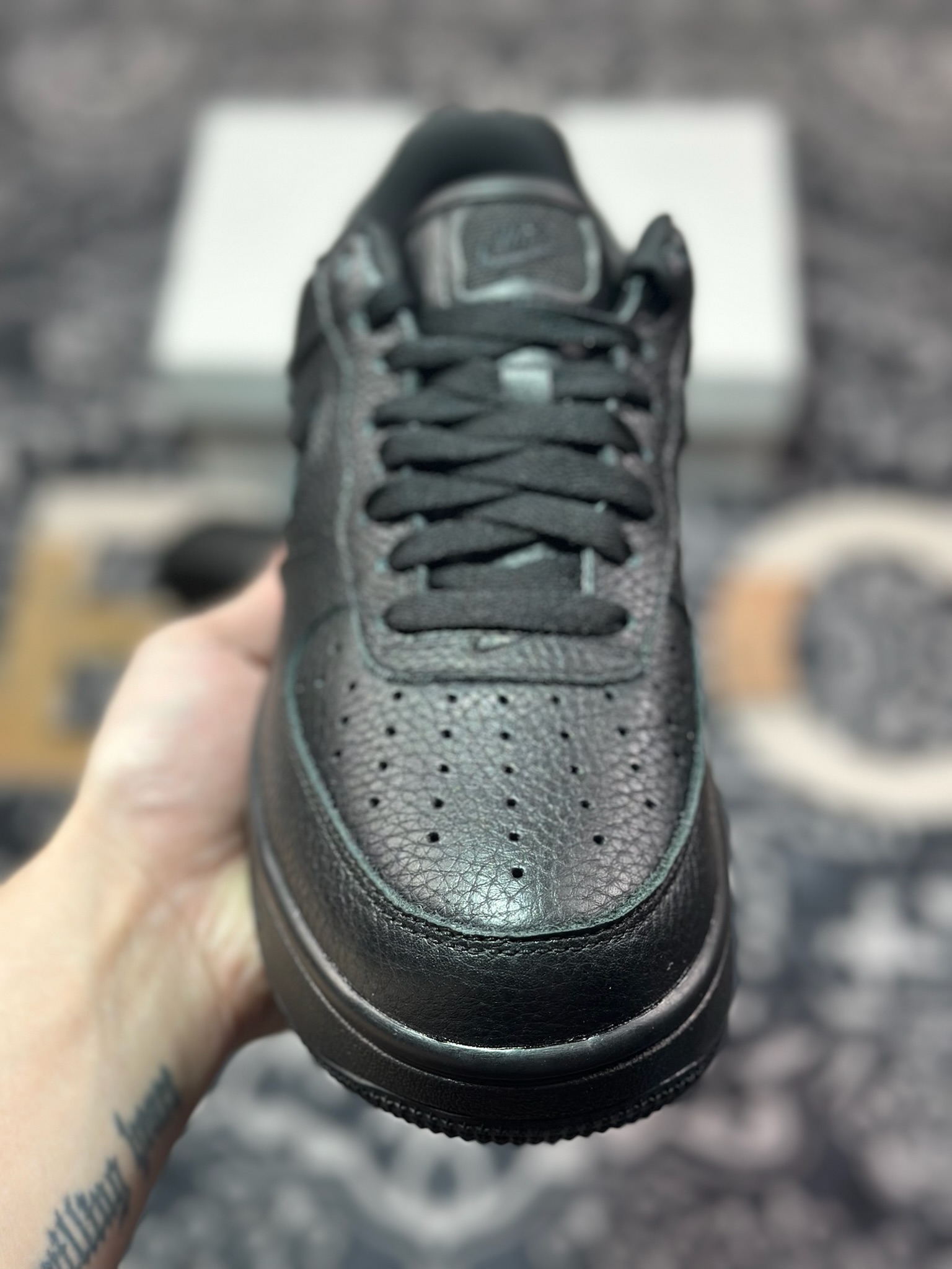 A6200  原装级别Nike Air Force 1 AF1 空军一号/低帮 全黑 气垫款