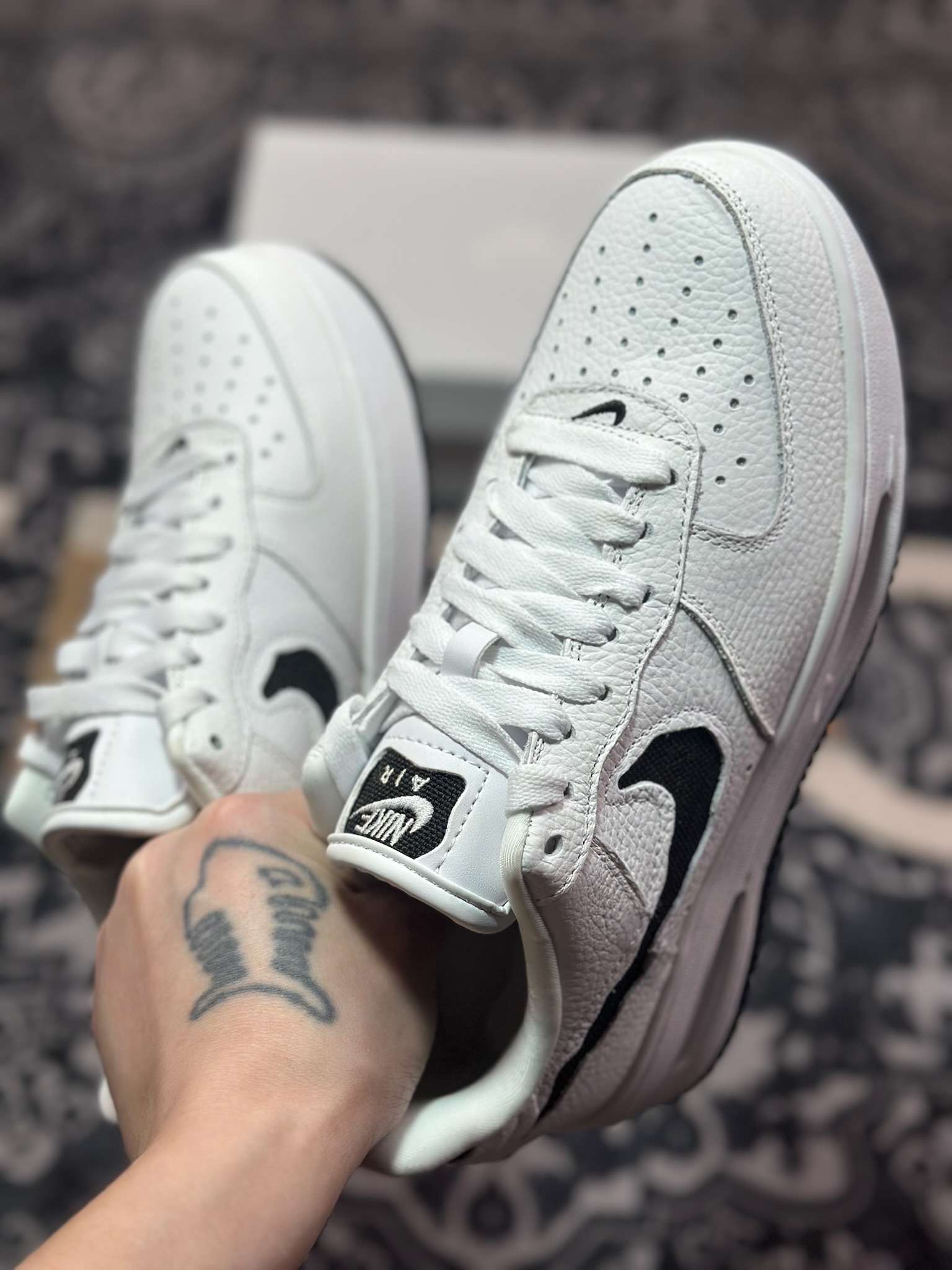 A6200  原装级别Nike Air Force 1 AF1 空军一号/低帮 黑白 气垫款