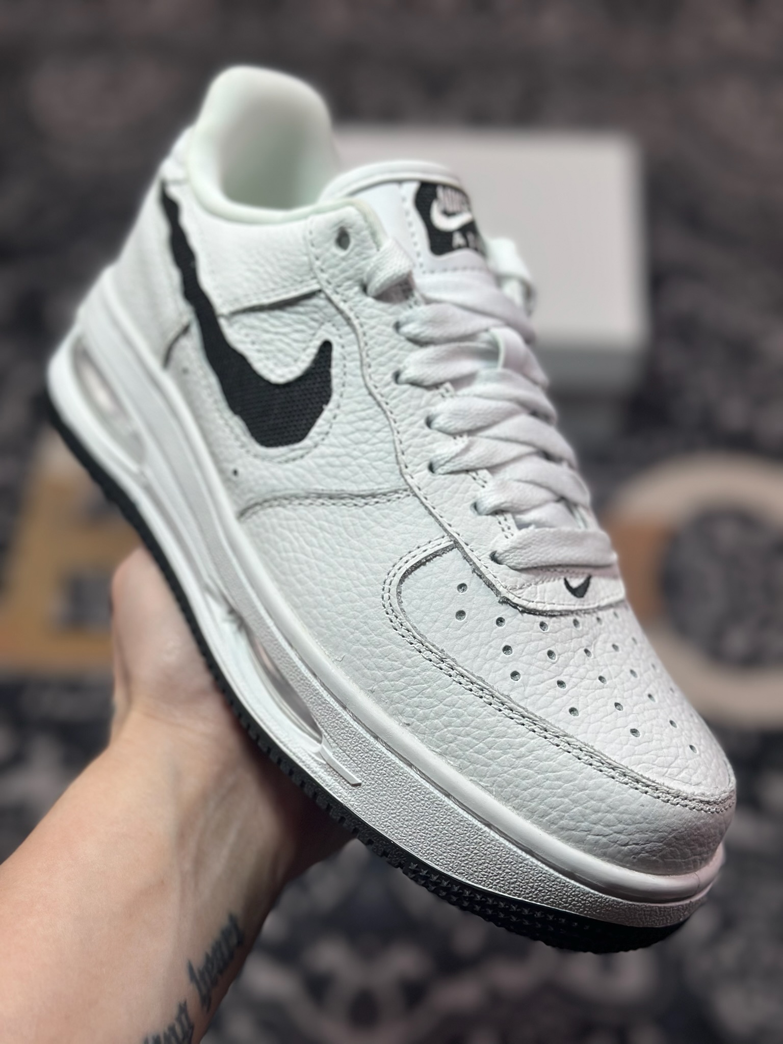 A6200  原装级别Nike Air Force 1 AF1 空军一号/低帮 黑白 气垫款