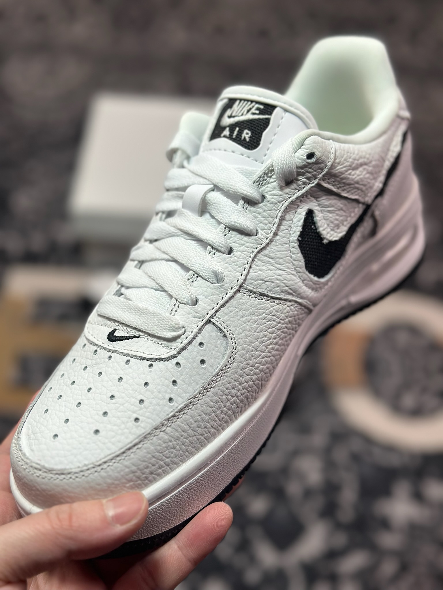 A6200  原装级别Nike Air Force 1 AF1 空军一号/低帮 黑白 气垫款