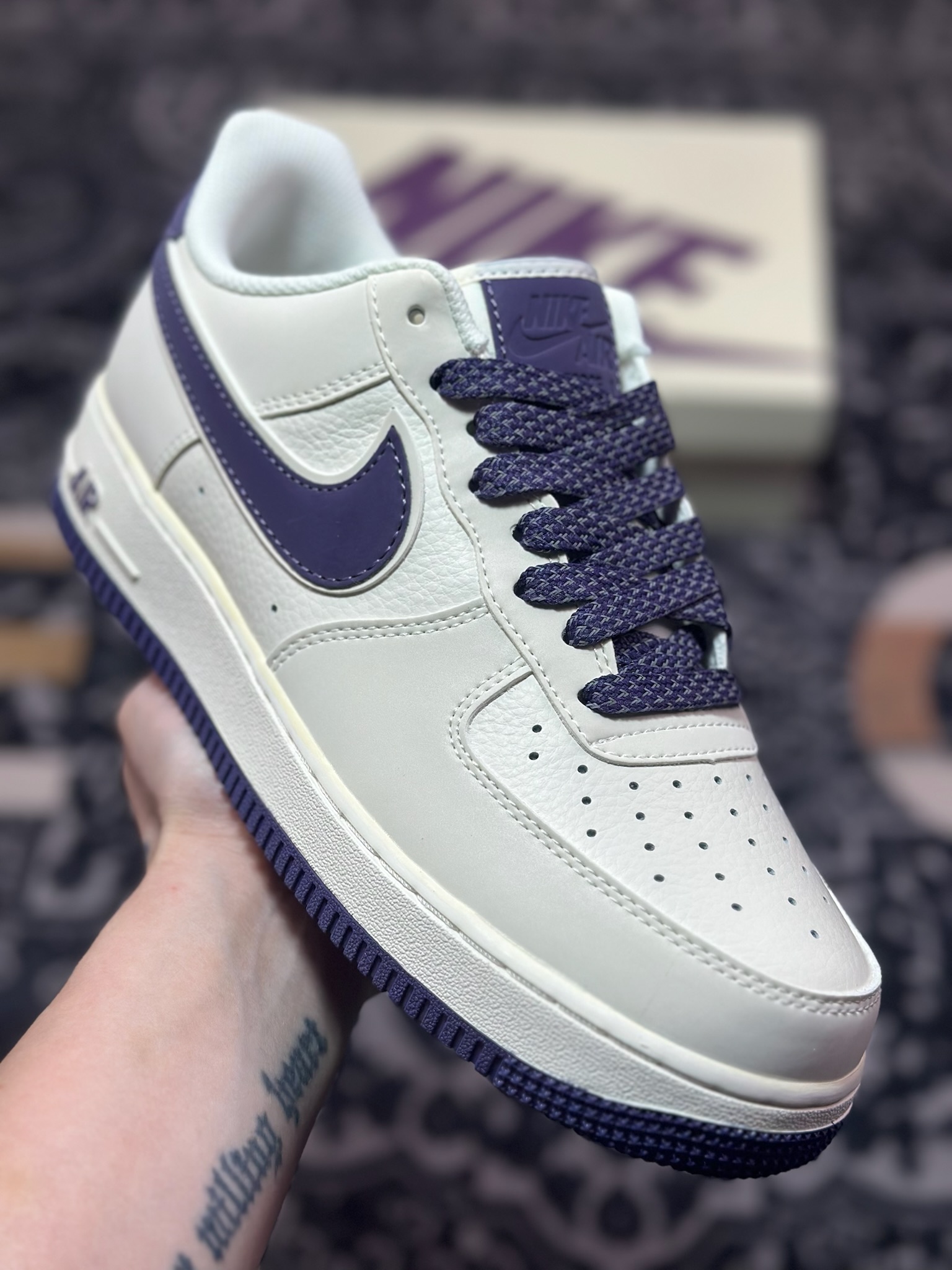 B0220  Nike Air Force 1 Low 07 白紫  GL6835-015