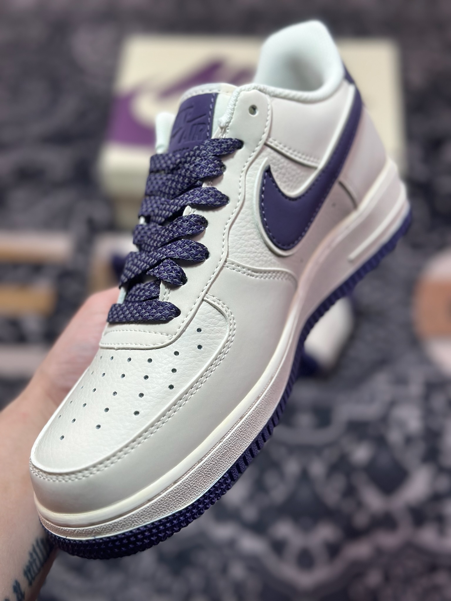 B0220  Nike Air Force 1 Low 07 白紫  GL6835-015