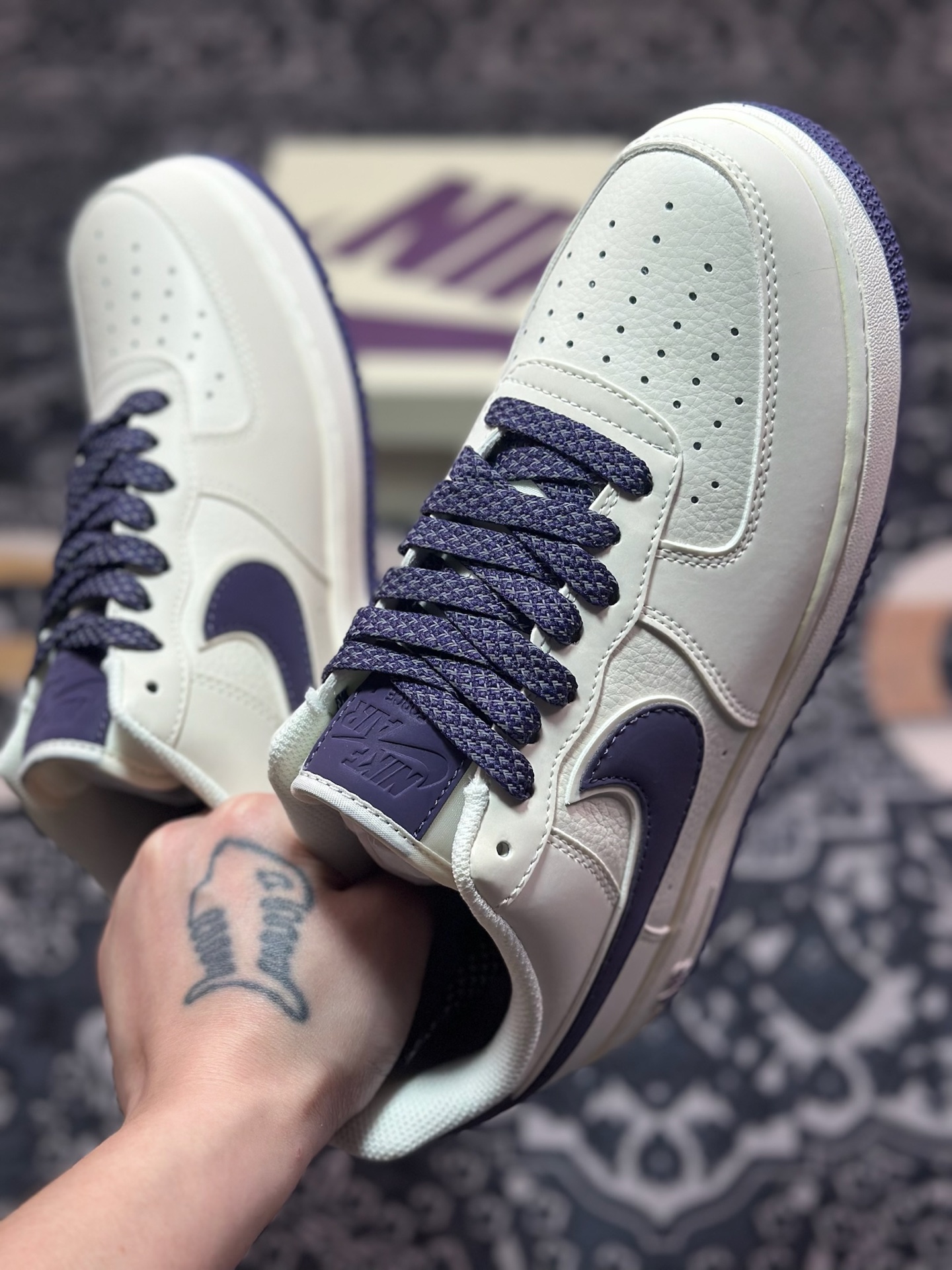 B0220  Nike Air Force 1 Low 07 白紫  GL6835-015