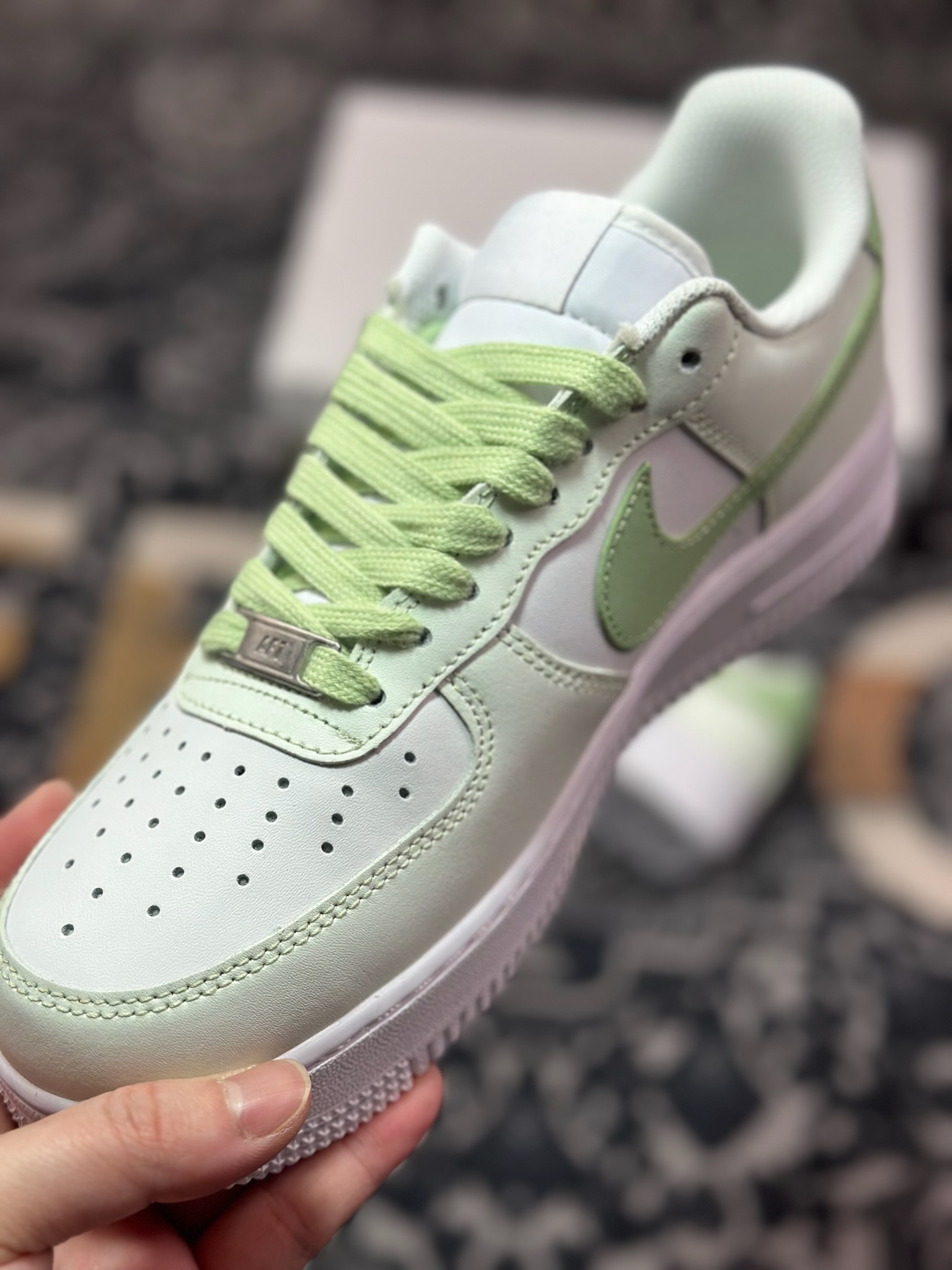 A8200  Nk Air Force 1'07 Low 二次元主题 青苹果喷绘 空军一号低帮休闲板鞋 DY8899-002