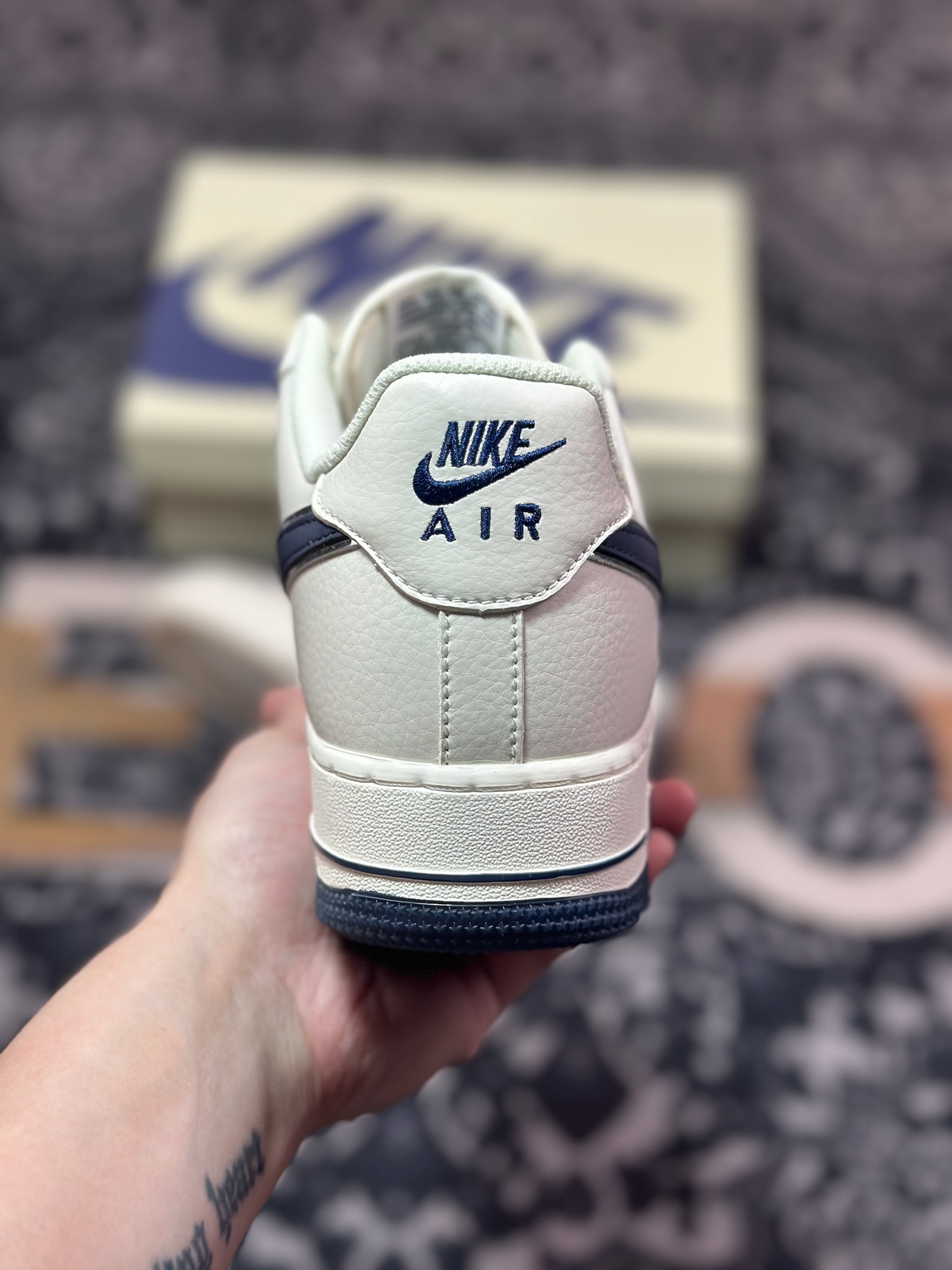 B0220  Air Force 1 '07 Low 深蓝白双色  JJ0253-003