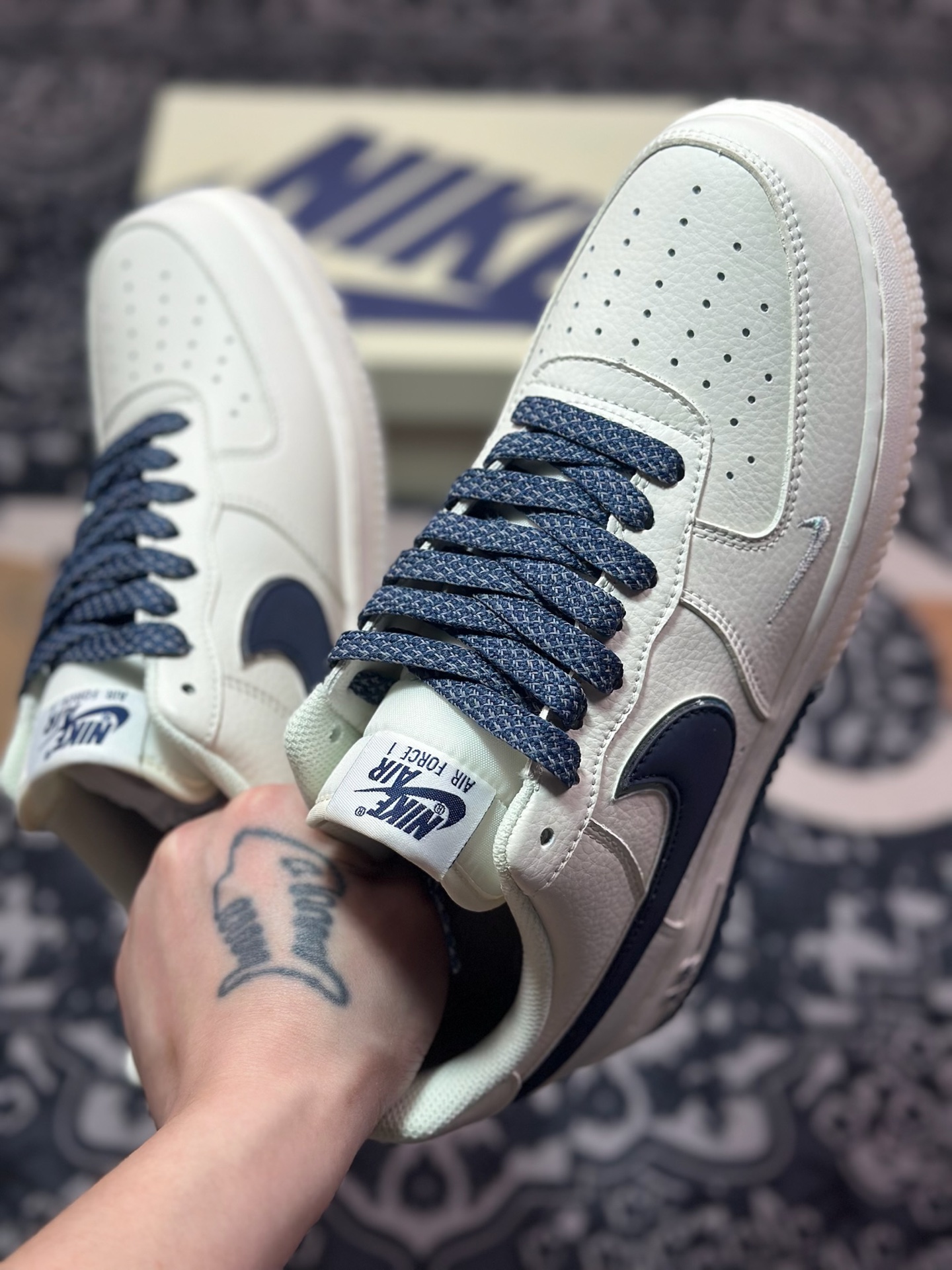 B0220  Air Force 1 '07 Low 深蓝白双色  JJ0253-003