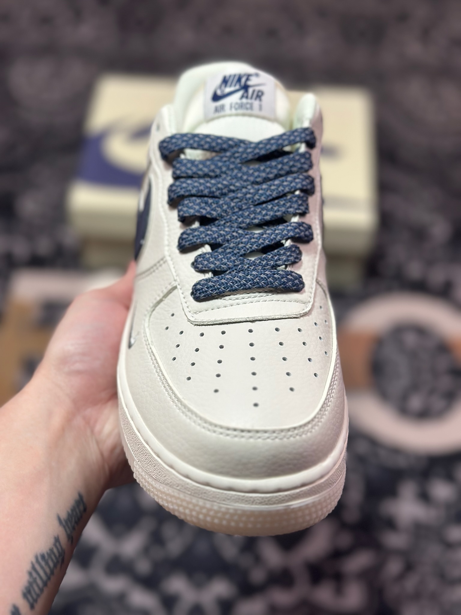 B0220  Air Force 1 '07 Low 深蓝白双色  JJ0253-003