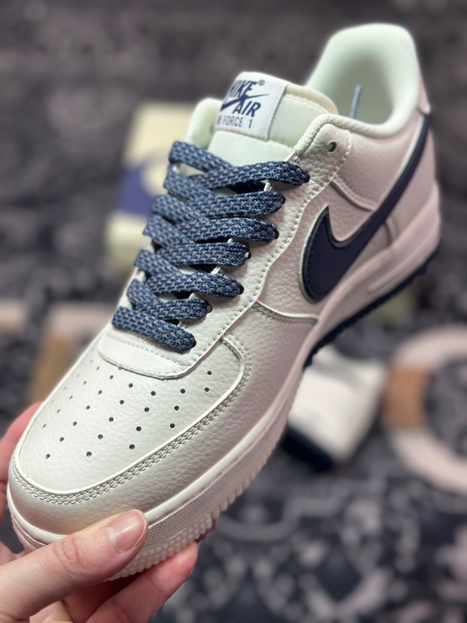 B0220  Air Force 1 '07 Low 深蓝白双色  JJ0253-003