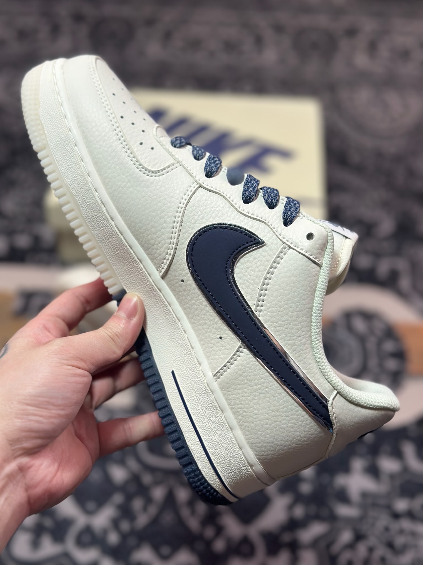 B0220  Air Force 1 '07 Low 深蓝白双色  JJ0253-003