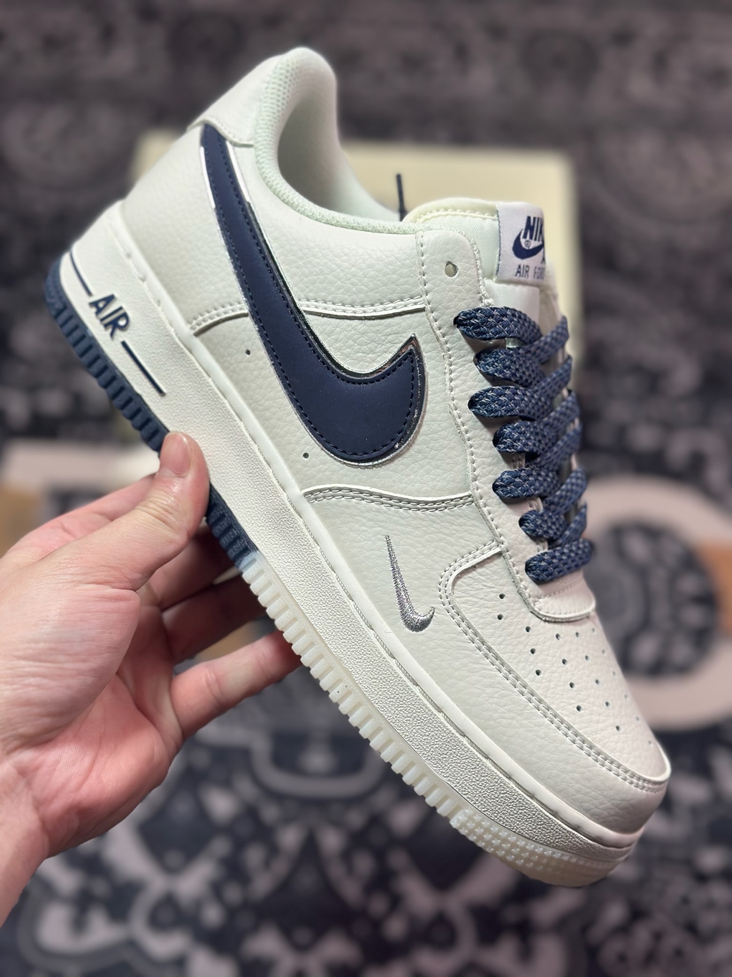 B0220  Air Force 1 '07 Low 深蓝白双色  JJ0253-003