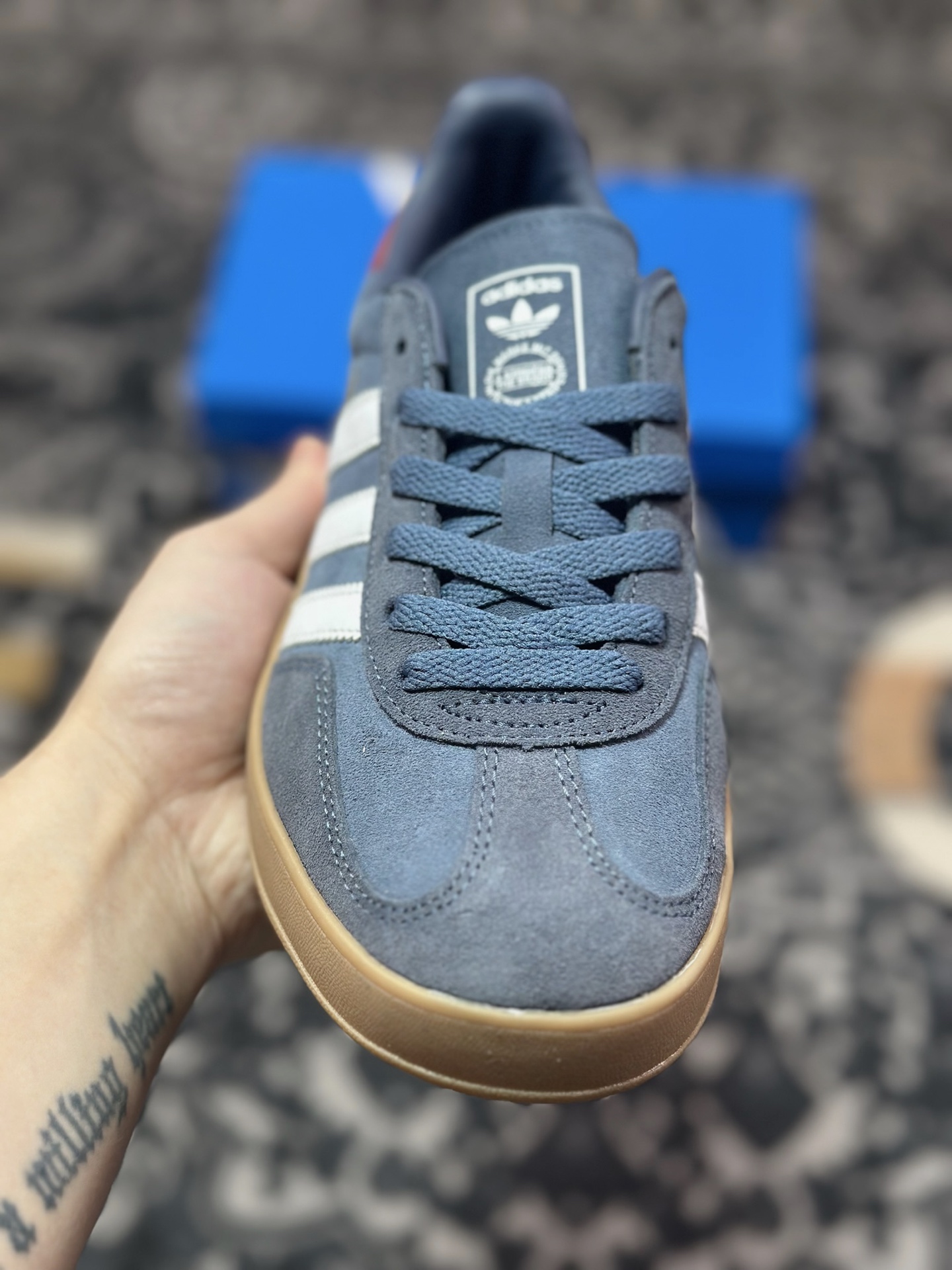 A4160  AD Originals Gazelle Indoor 藏蓝白 三叶草复古休闲运动板鞋   JI3522