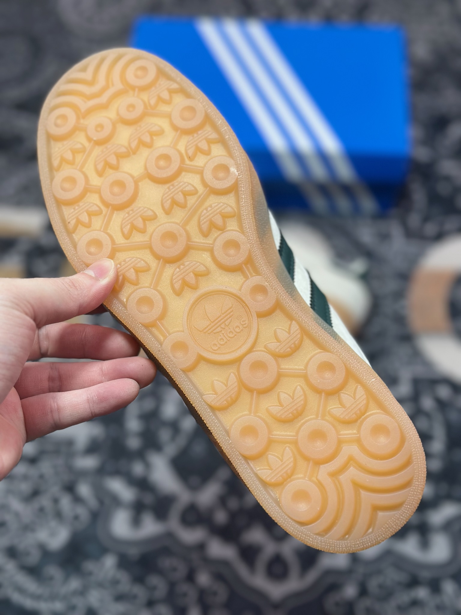A4160  AD Originals Gazelle Indoor 米灰绿 三叶草复古休闲运动板鞋  IH7502