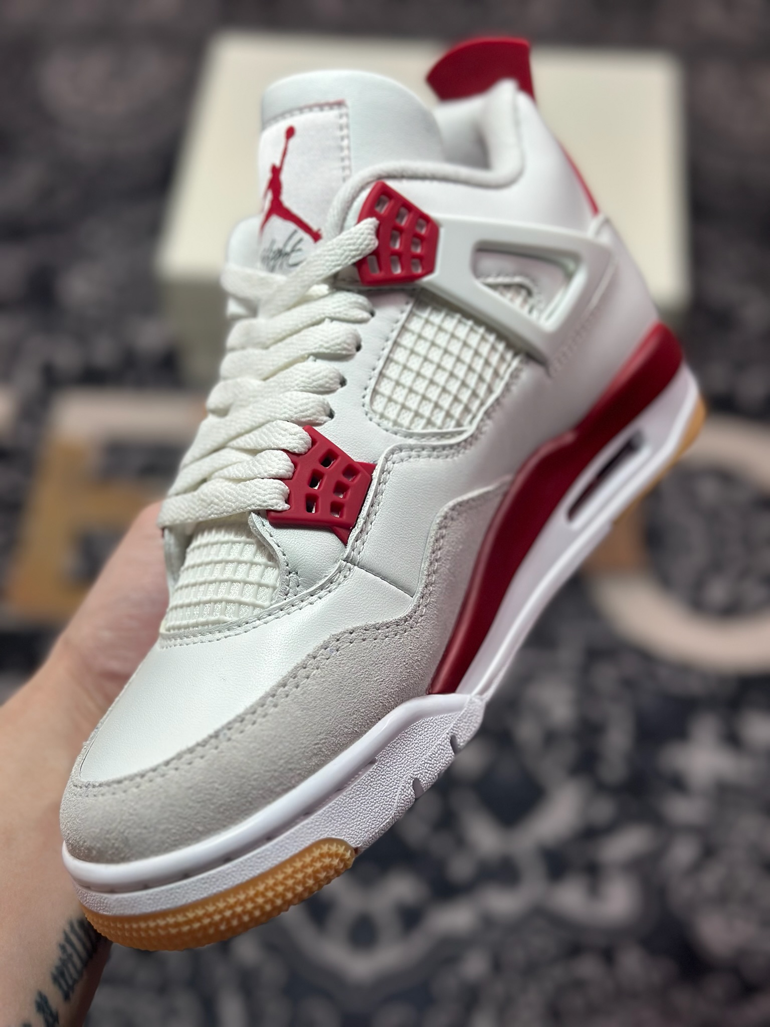 D5500   优选 原装级别# NK SB x Air Jordan 4 OG AJ4乔4 联名款男子文化篮球鞋 DR5415-106
