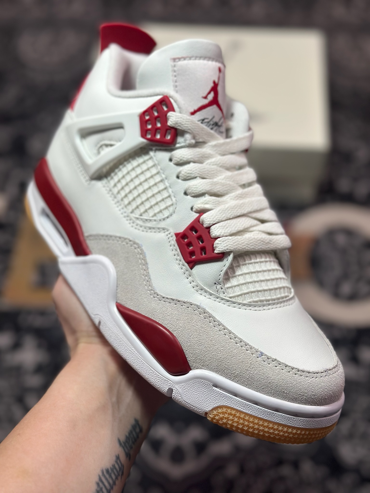 D5500   优选 原装级别# NK SB x Air Jordan 4 OG AJ4乔4 联名款男子文化篮球鞋 DR5415-106