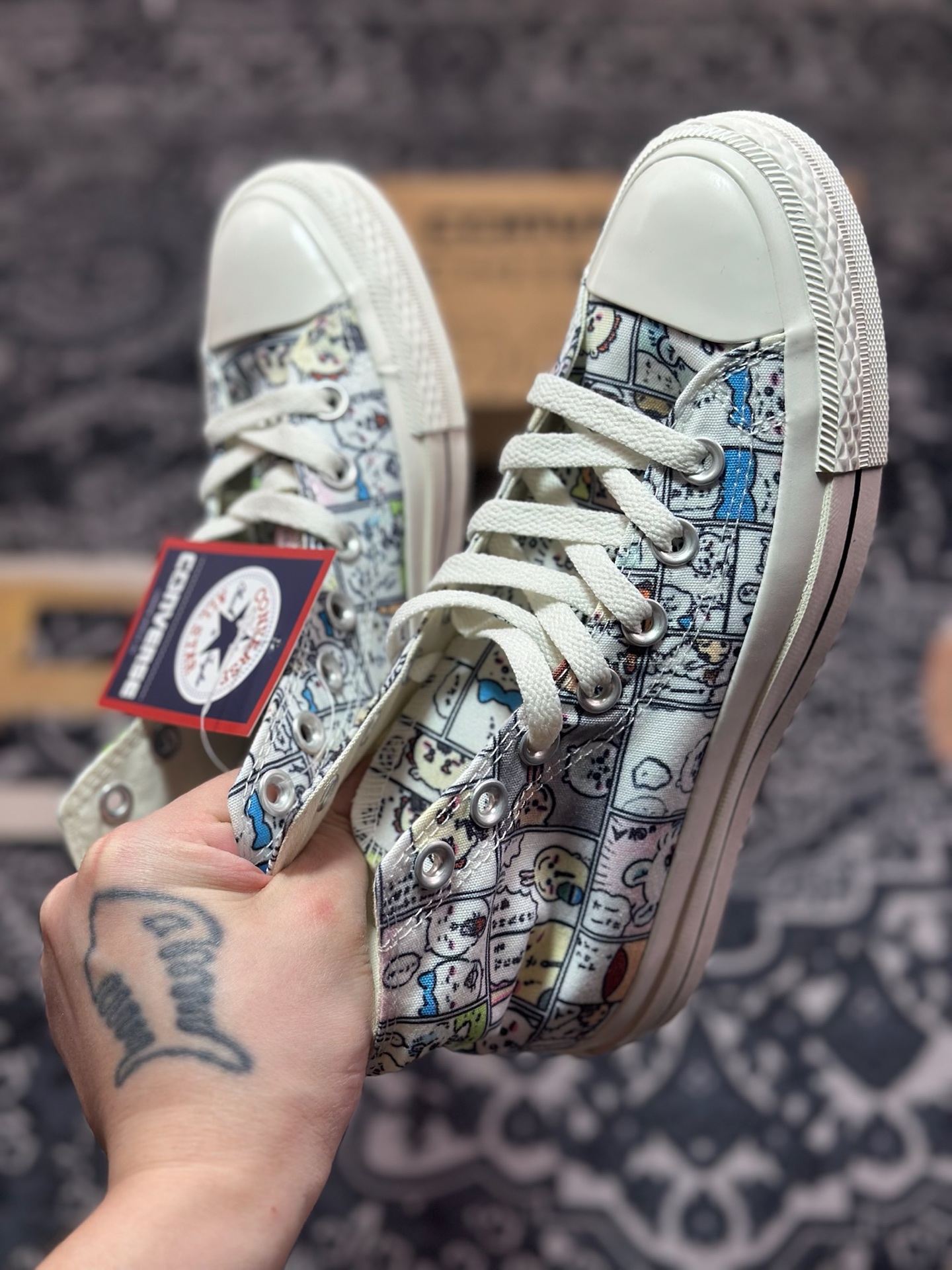 A2140   Chiikawa x Converse All Star CM  新款日系漫画联名 休闲时尚帆布鞋  31314150