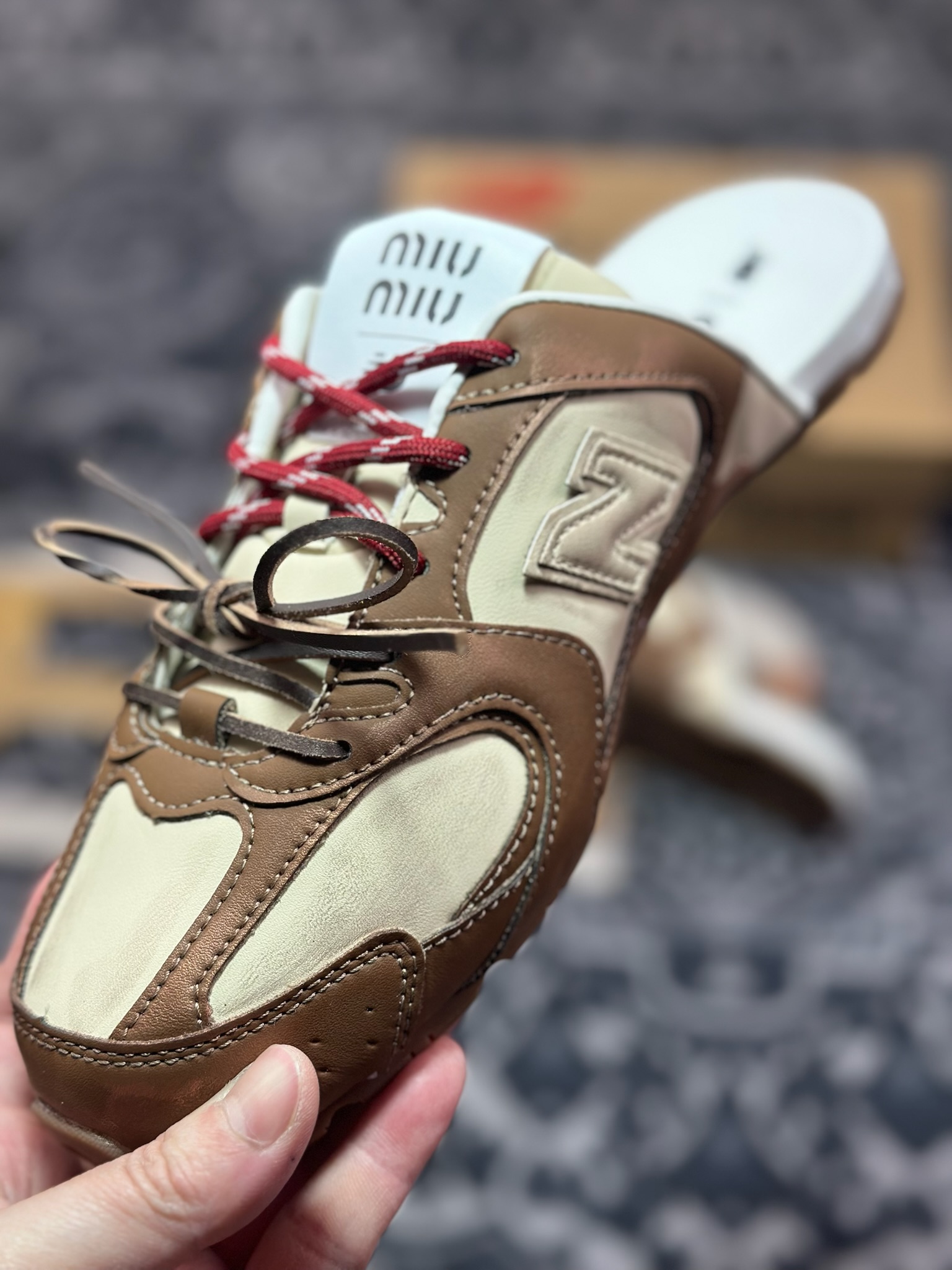 B0220  缪缪Miu Miu x NB新百伦New Balance 530 SL Faded Suede Mules系列穆勒风低帮半拖运动鞋鞋