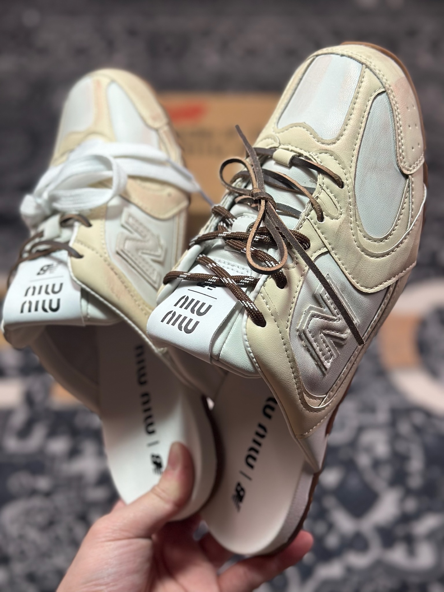 B0220  缪缪Miu Miu x NB新百伦New Balance 530 SL Faded Suede Mules系列穆勒风低帮经典复古休闲半拖运动鞋鞋