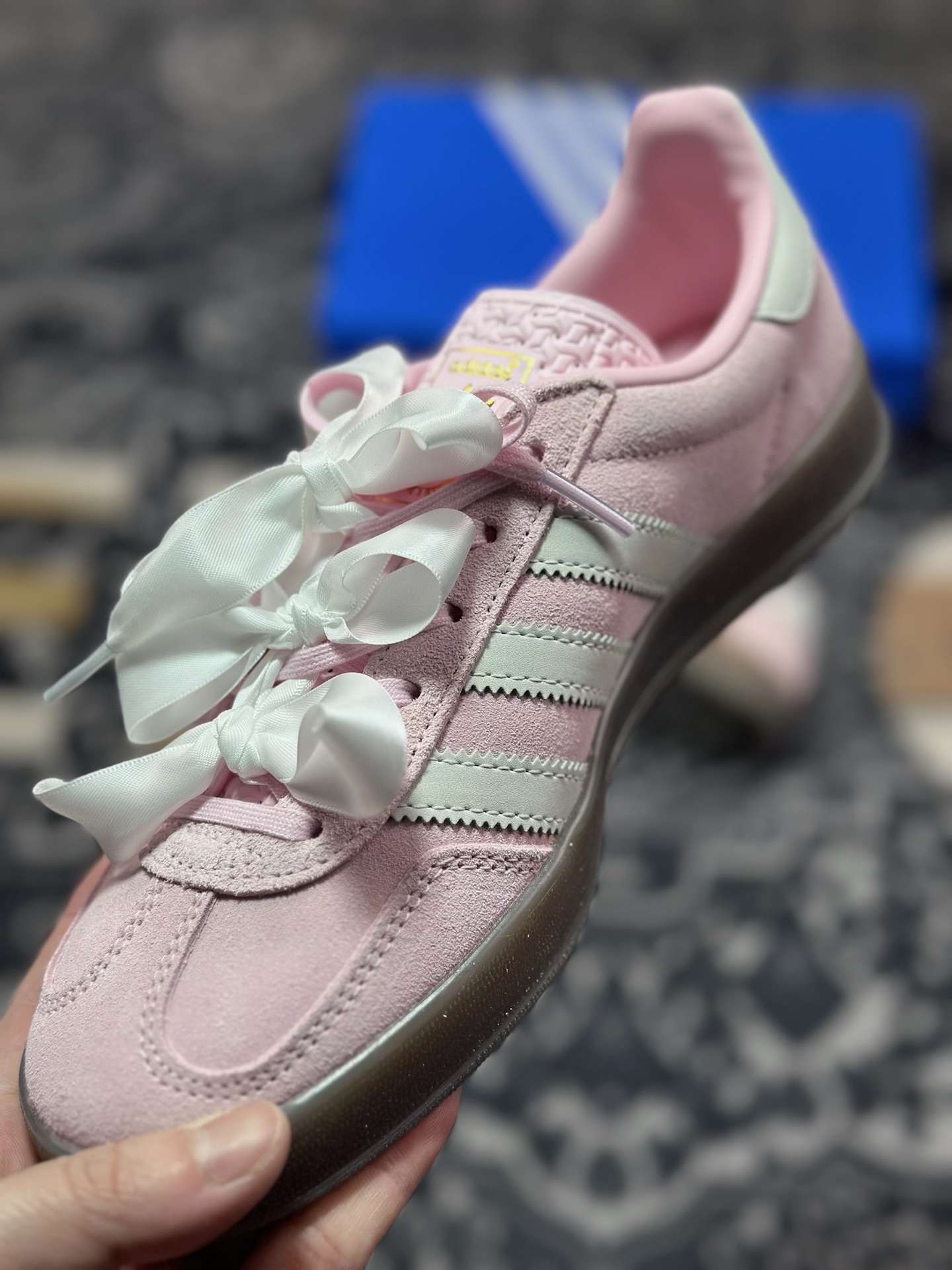 A4160  AD Originals Gazelle Indoor 粉色 三叶草复古休闲运动板鞋   JI2716