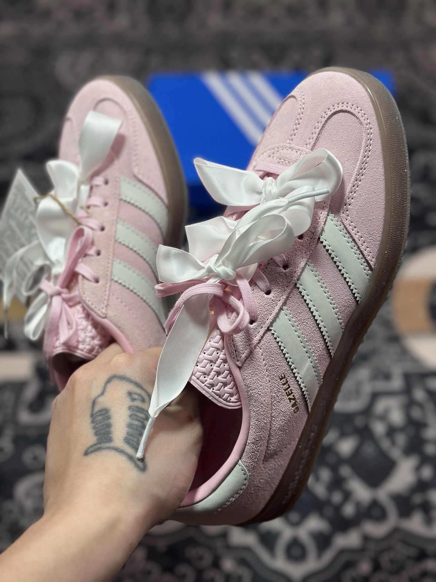 A4160  AD Originals Gazelle Indoor 粉色 三叶草复古休闲运动板鞋   JI2716