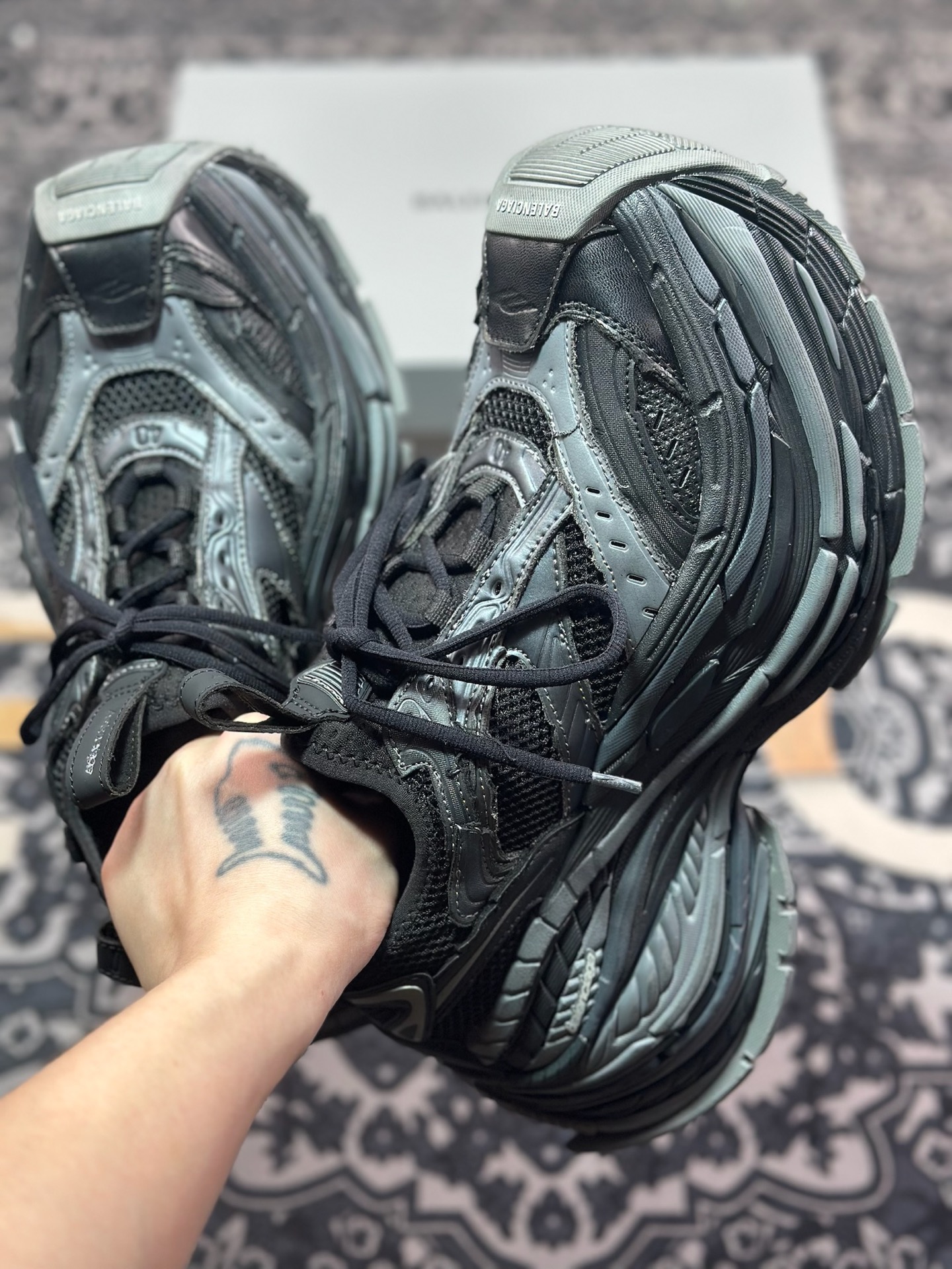 C7420    优选 原装级别#Balenciaga 巴黎世家 Platform 厚底复古老爹鞋 16XL 外贸