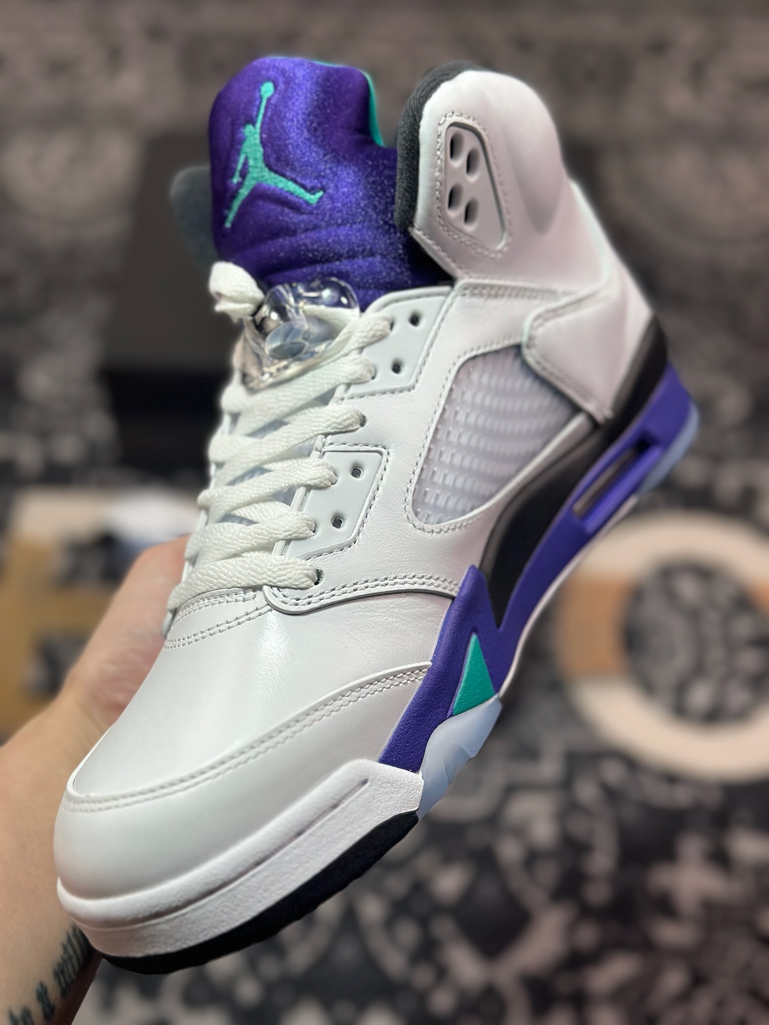 D2480 优选 原装级别# Jordan Air Jordan 5 “Grape” 白紫色 HQ7978-100