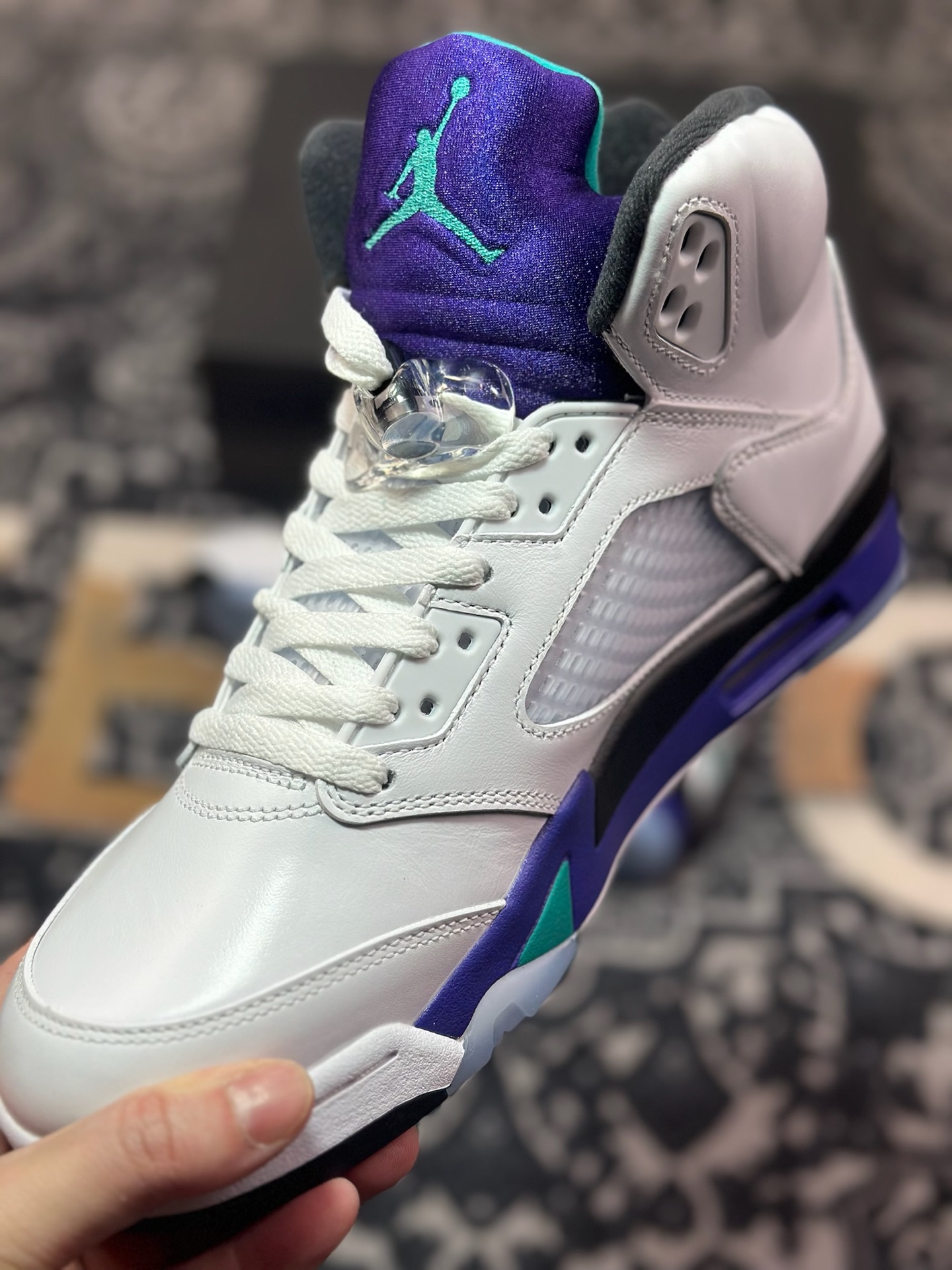 D2480 优选 原装级别# Jordan Air Jordan 5 “Grape” 白紫色 HQ7978-100