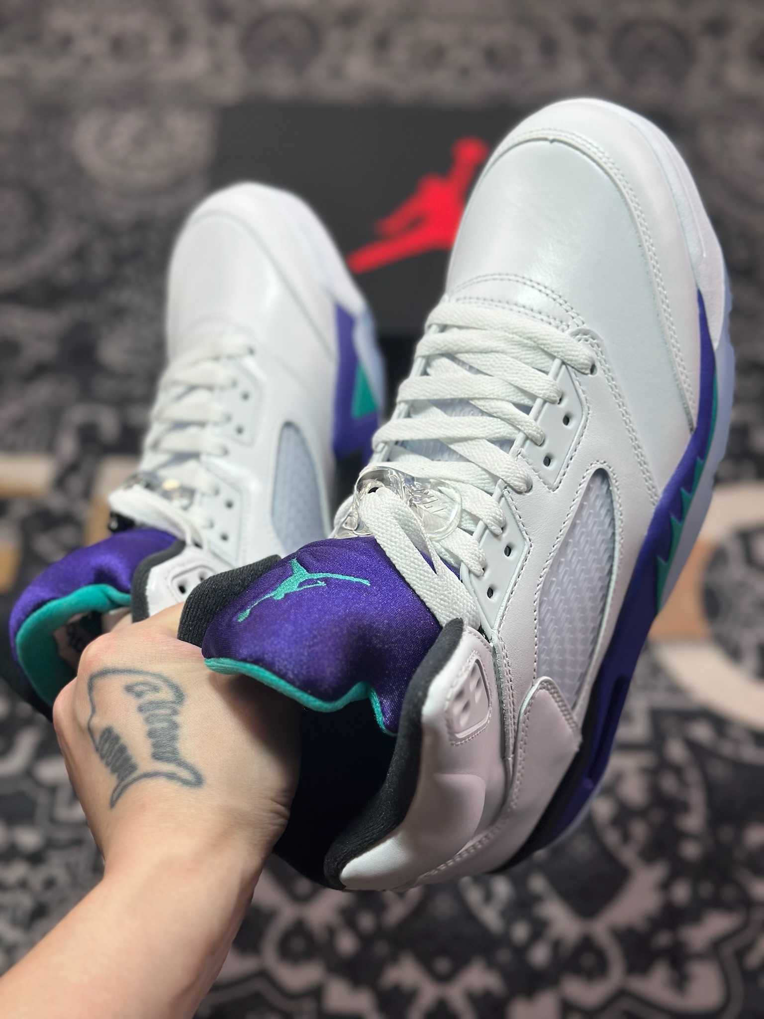 D2480 优选 原装级别# Jordan Air Jordan 5 “Grape” 白紫色 HQ7978-100