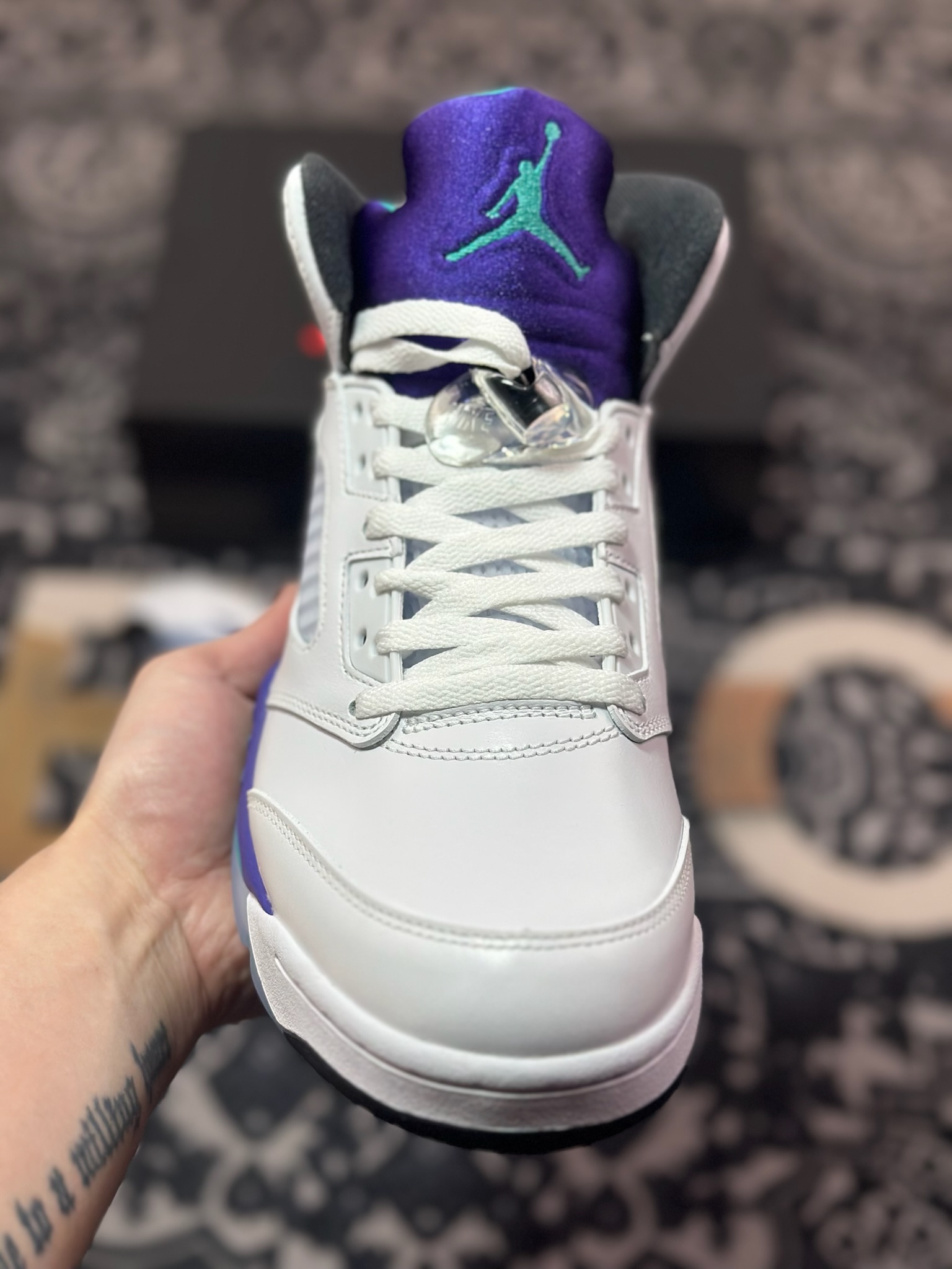 D2480 优选 原装级别# Jordan Air Jordan 5 “Grape” 白紫色 HQ7978-100