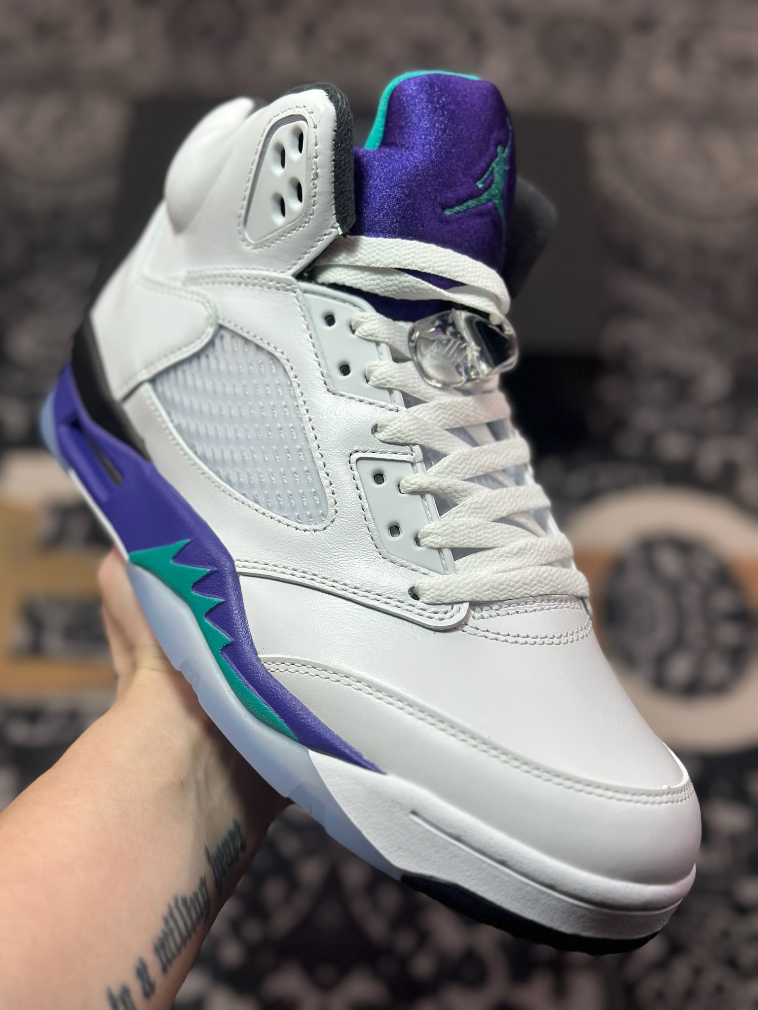 D2480 优选 原装级别# Jordan Air Jordan 5 “Grape” 白紫色 HQ7978-100