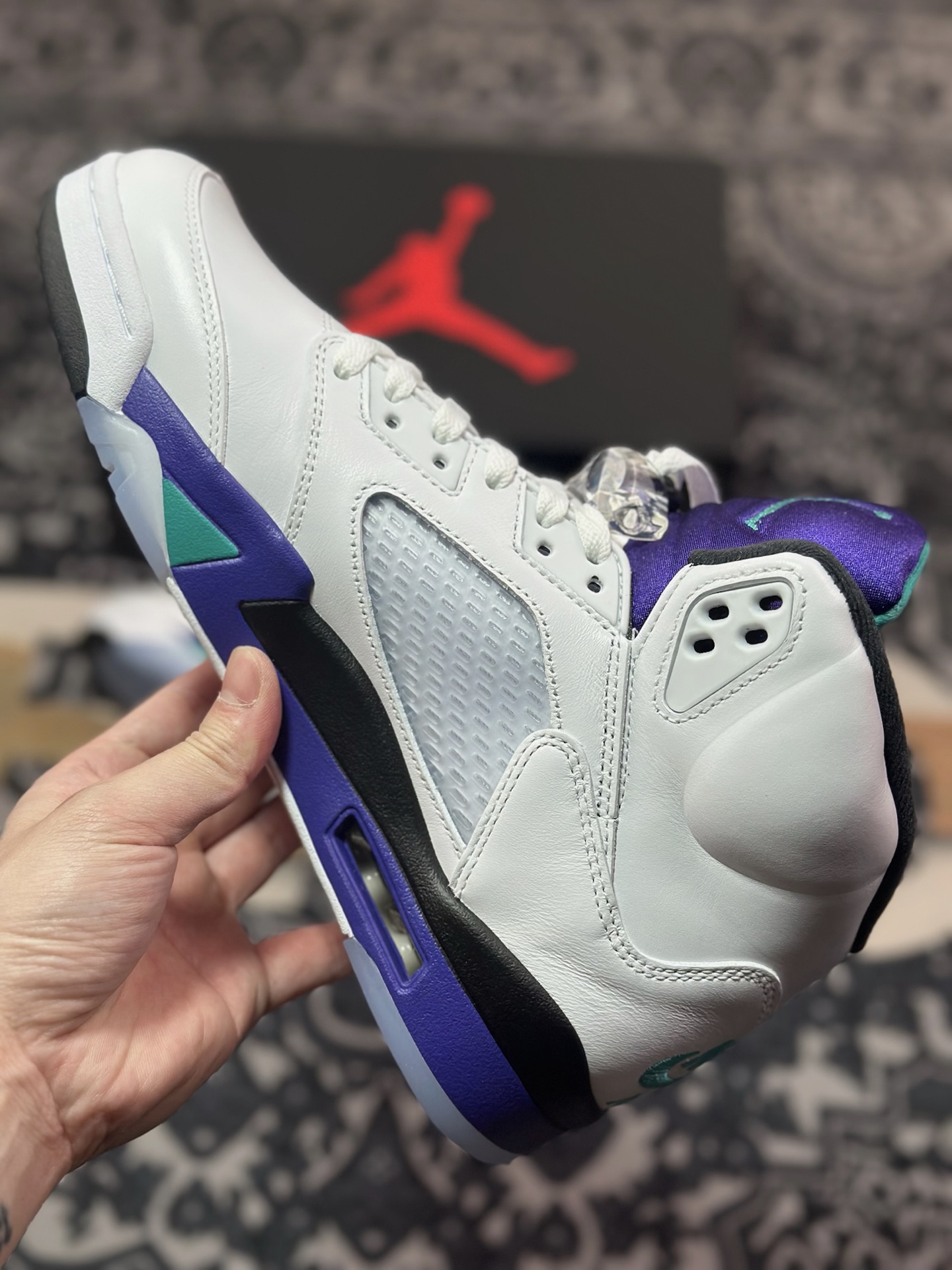 D2480 优选 原装级别# Jordan Air Jordan 5 “Grape” 白紫色 HQ7978-100