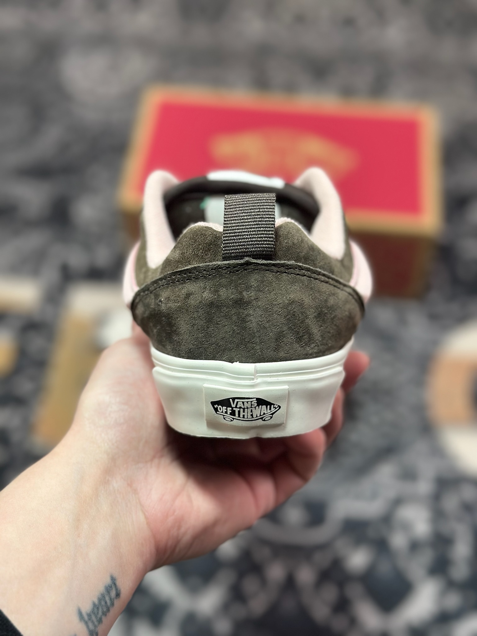 A2140 Vans Knu Skool 棕粉色 官方新款 复古休闲胖胖面包鞋 肥胖版大LOGO原版全皮猪八面料 VN000D75O3N
