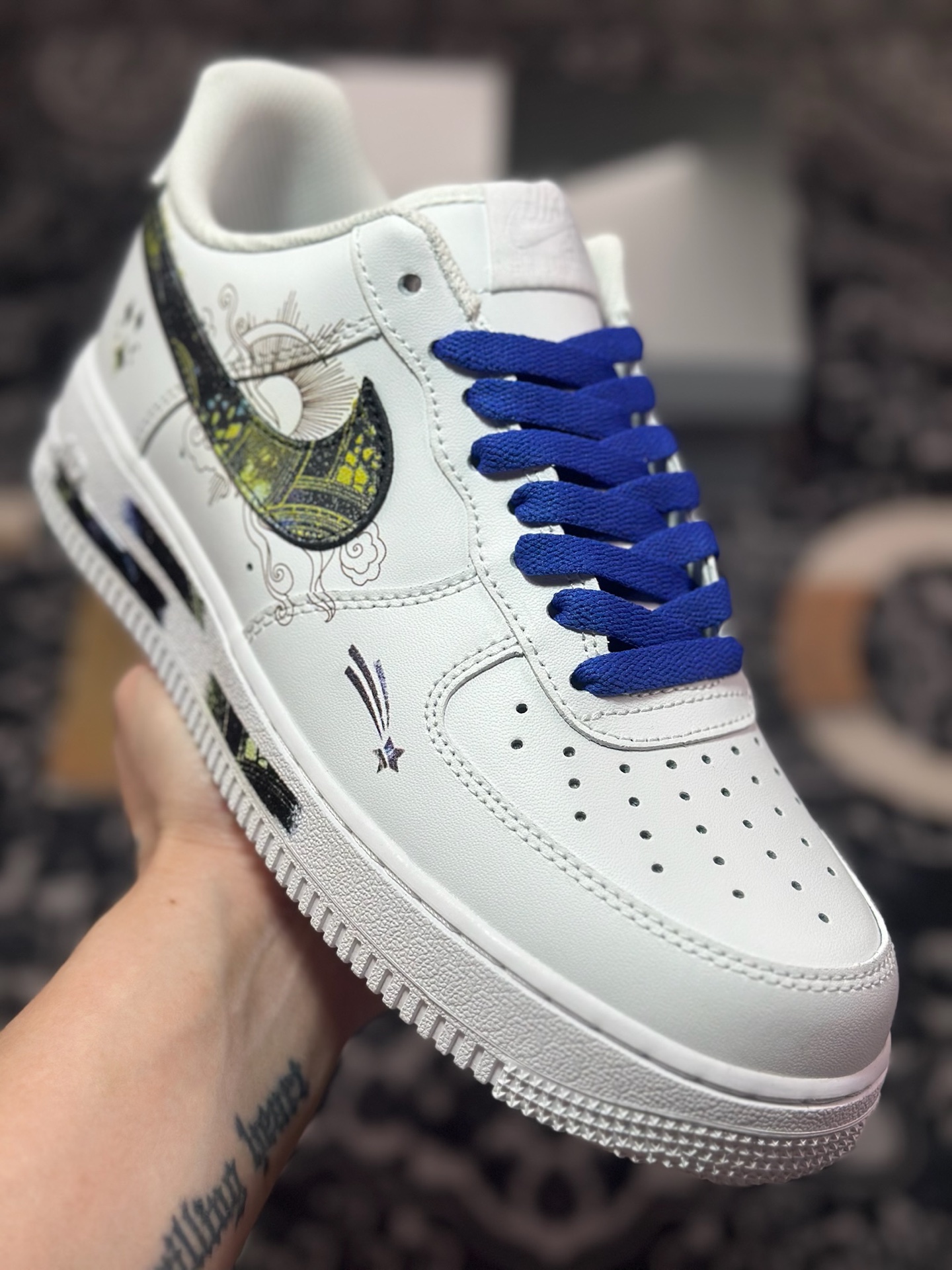 B4260 原装级别 Nike Air Force 1 Low 07 星座系列 星河揽月 璀璨星河 白蓝 ZH0316-069