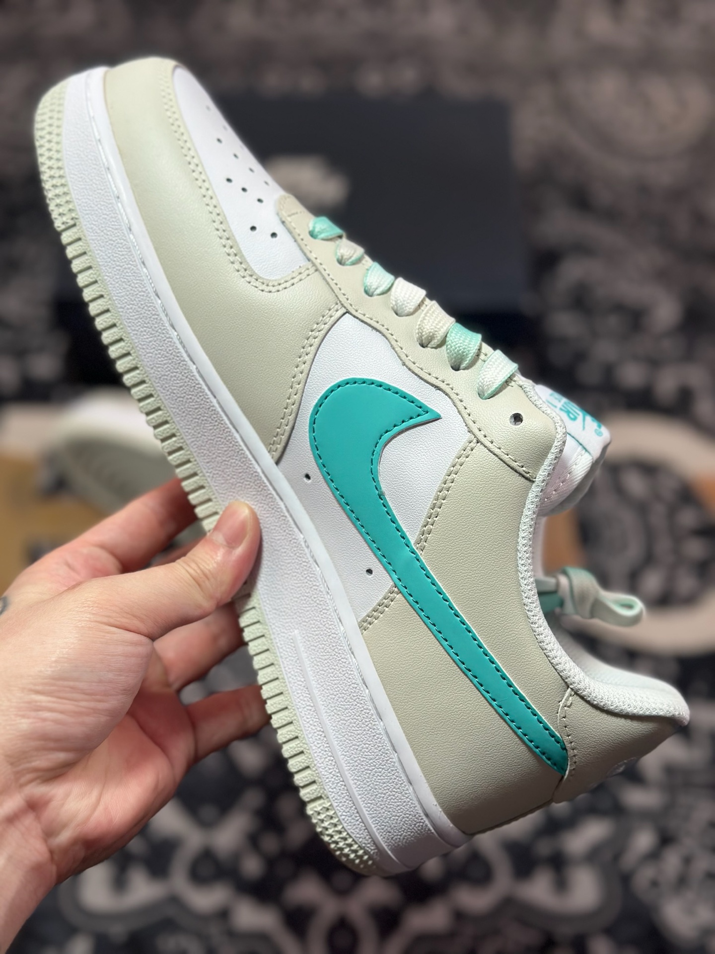 A8200 原装级别 Nike Air Force 1 Low 07 灰白蓝勾 LZ6699-555