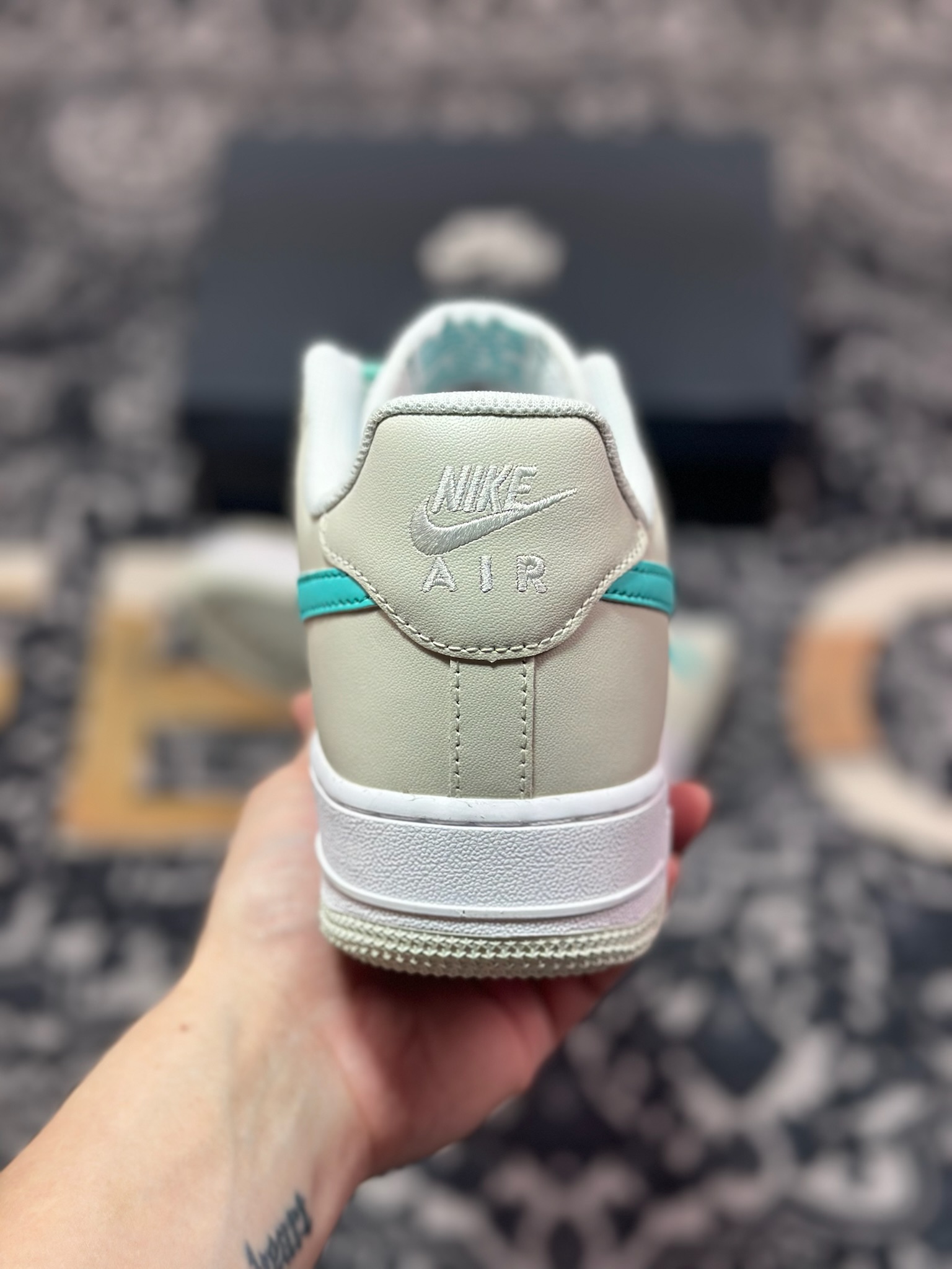 A8200 原装级别 Nike Air Force 1 Low 07 灰白蓝勾 LZ6699-555