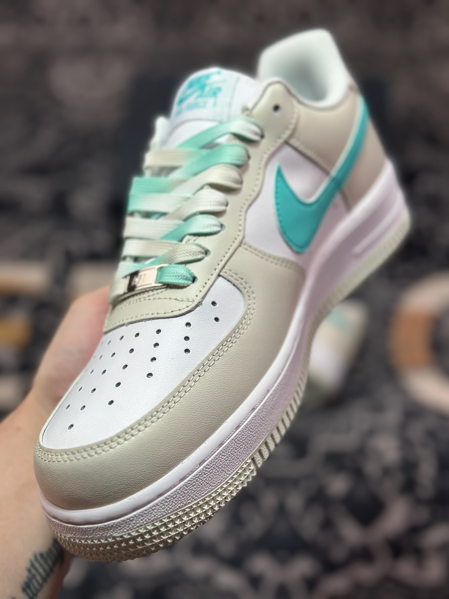 A8200 原装级别 Nike Air Force 1 Low 07 灰白蓝勾 LZ6699-555