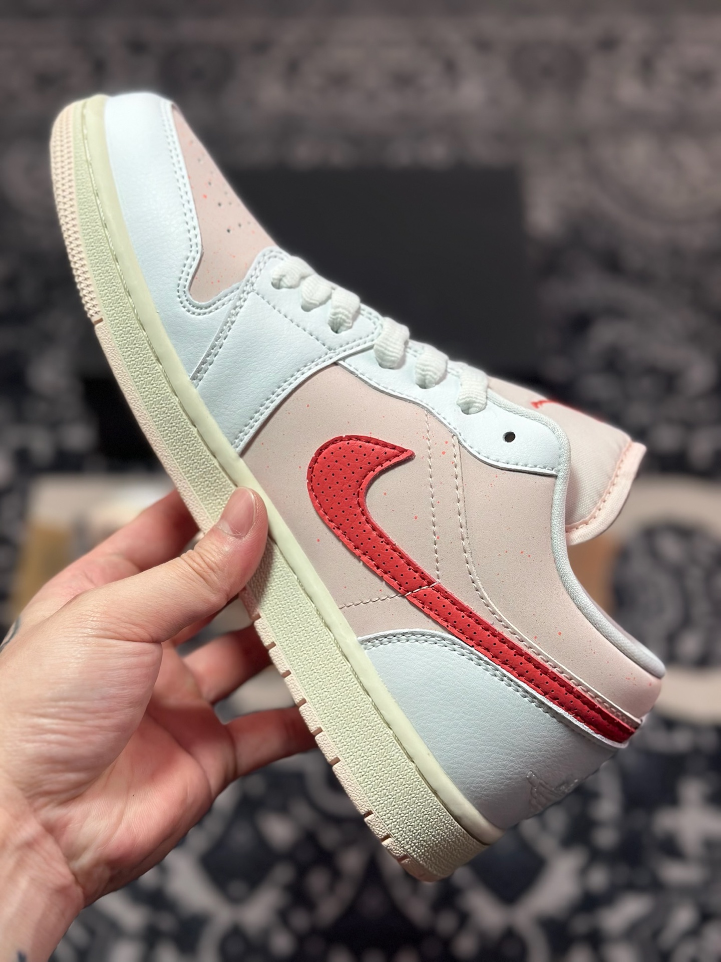 A6200 原装级别 Air Jordan 1 Low 粉白色 IB8156-133