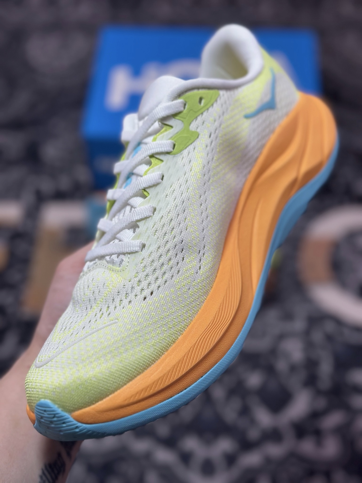 B0220 原装级别 Hoka One One Rincon 4 浅绿橙 林康4代公路休闲跑步鞋 1155130-TFLT