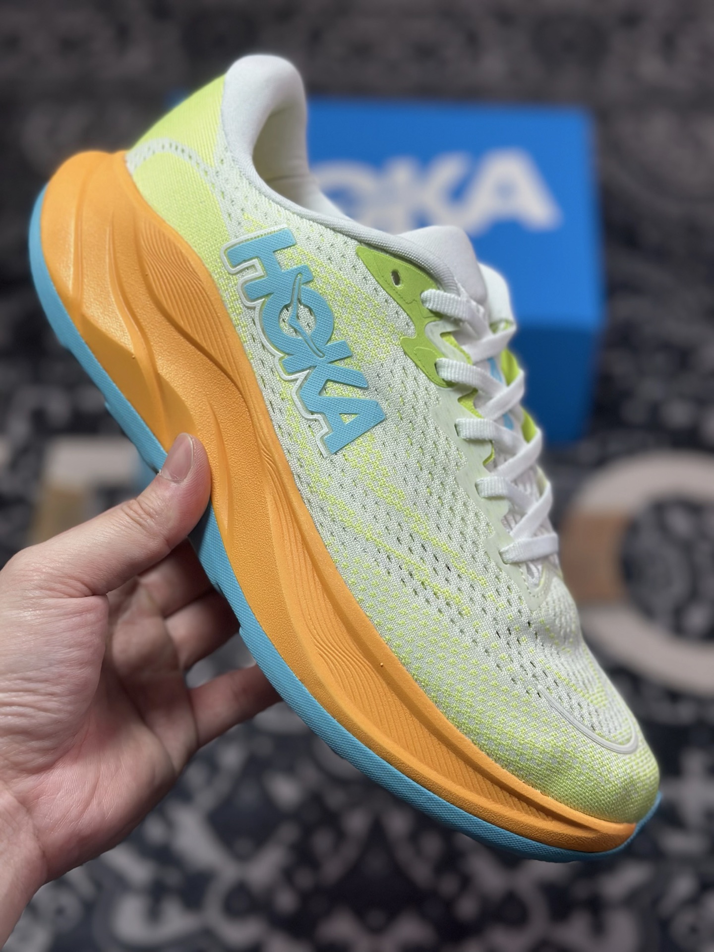 B0220 原装级别 Hoka One One Rincon 4 浅绿橙 林康4代公路休闲跑步鞋 1155130-TFLT