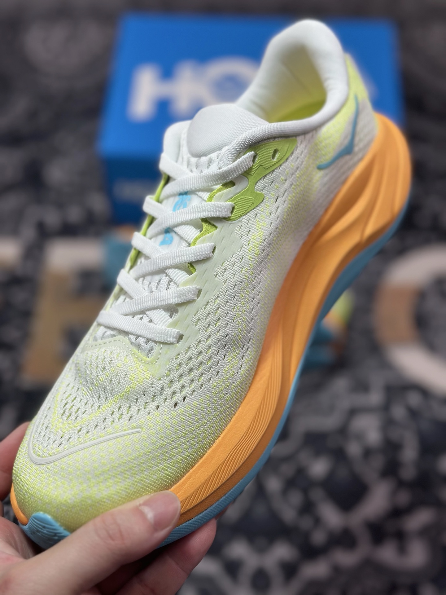 B0220 原装级别 Hoka One One Rincon 4 浅绿橙 林康4代公路休闲跑步鞋 1155130-TFLT