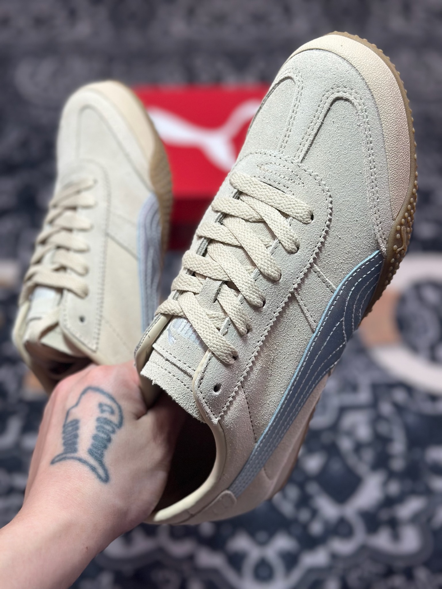 A3150 原厂级别 Puma Bella UT Suede 卡其色 低帮时尚百搭生活休闲薄底鞋 402980-02